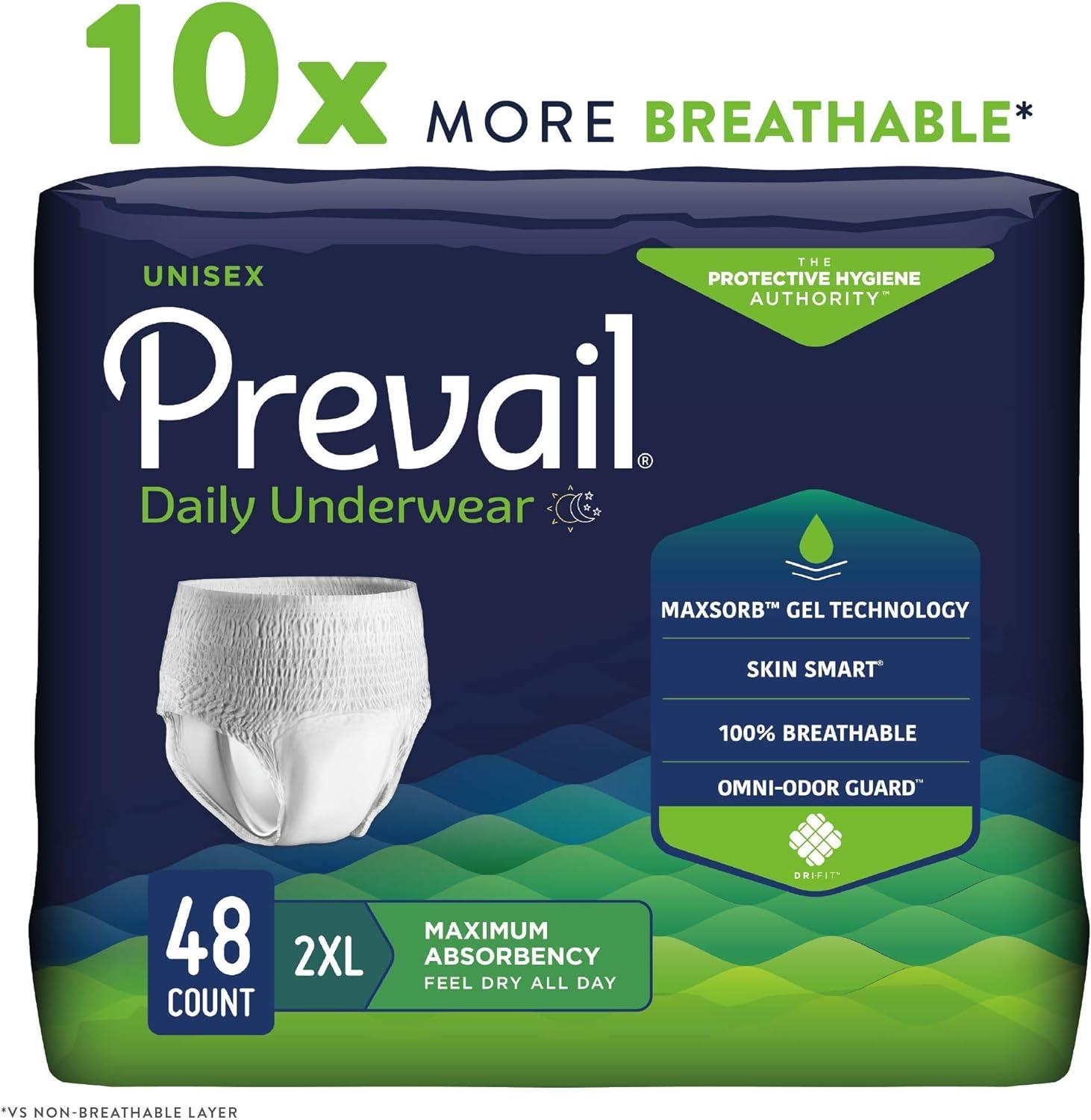 Prevail Adult Incontinence Underwear for Men Women Maximum