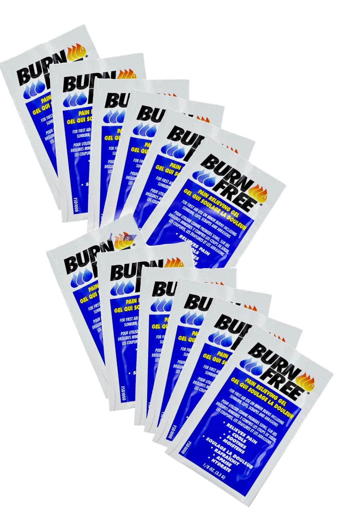 Burn Free Pain Relieving Gel Single Use Packet 12 Pack/Cools, Soothes