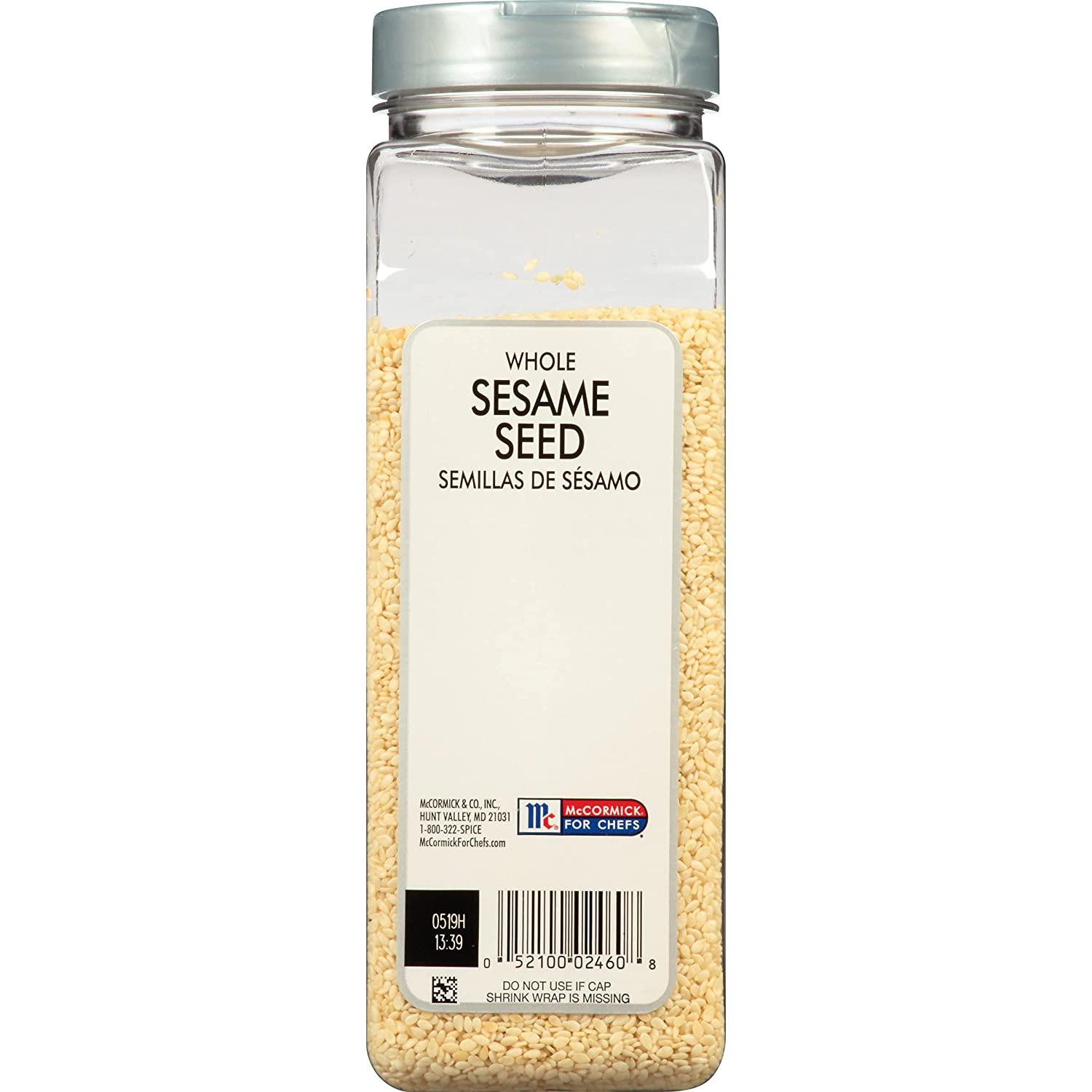 McCormick Culinary Whole Sesame Seed, 16 oz One 16 Ounce Container of
