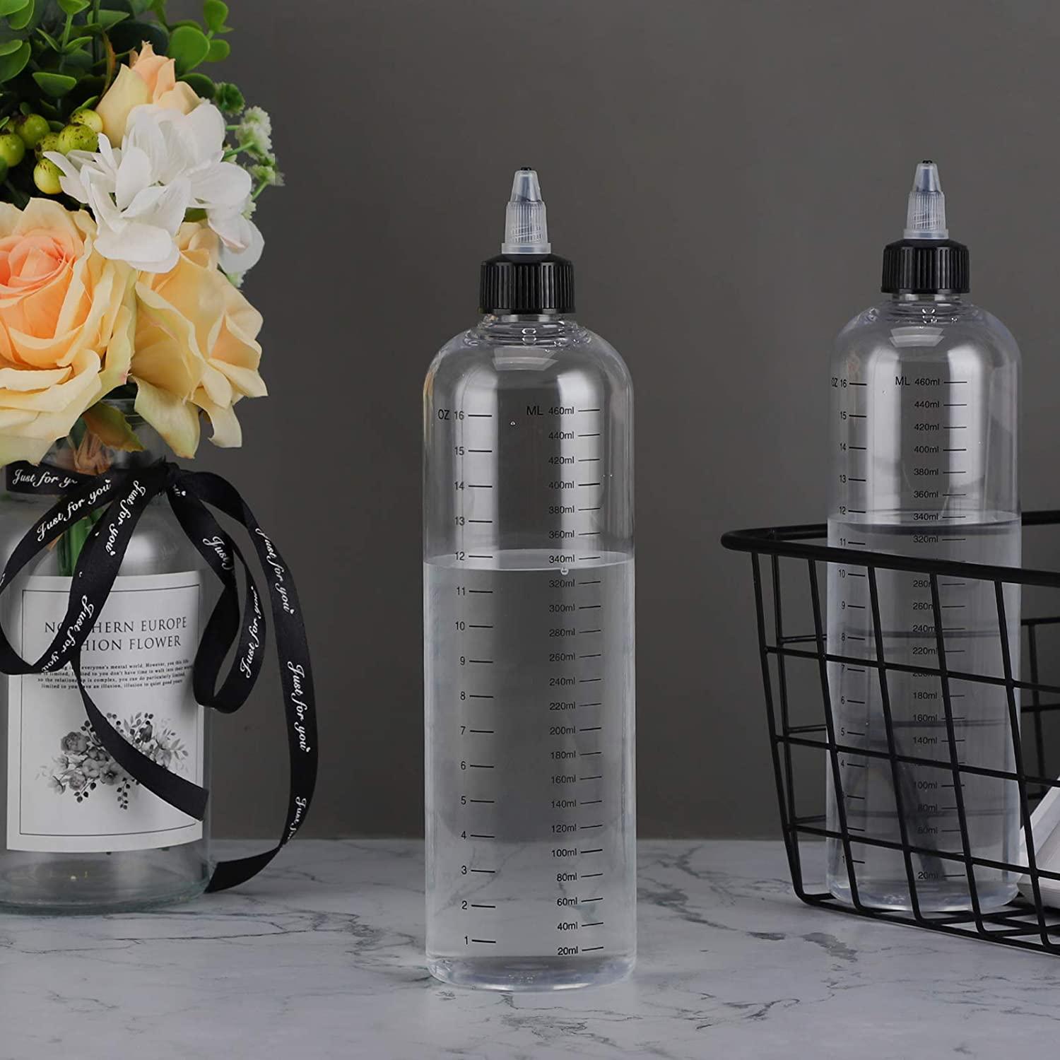 16.9oz Hair Dye Bottles, Segbeauty Measured TwistOn Top Tip Cap Hair