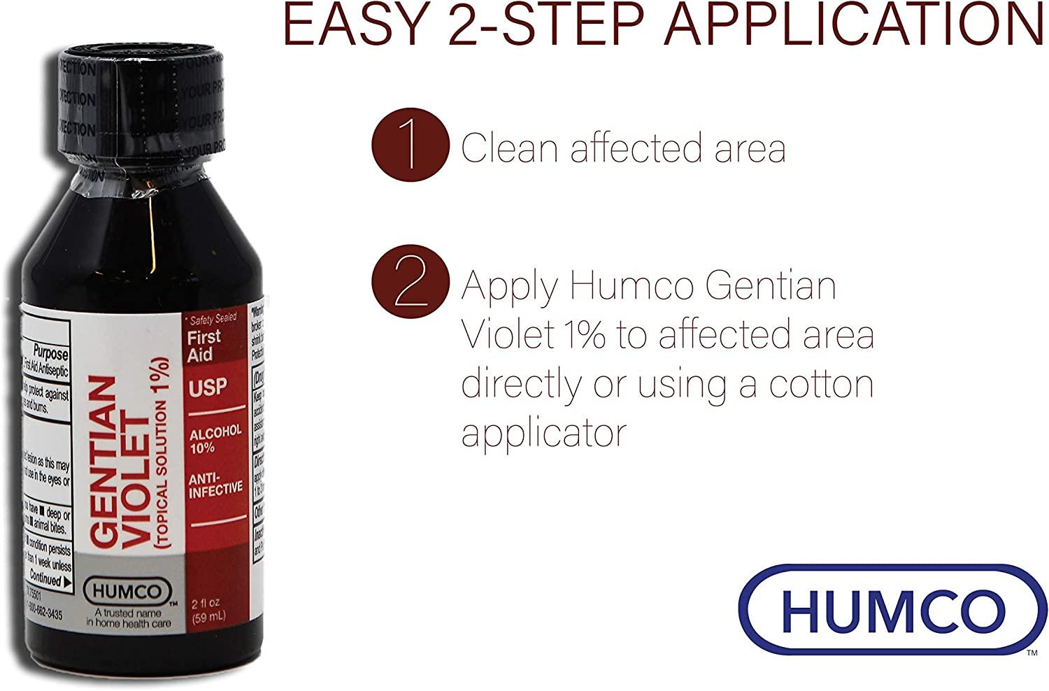 Humco Gentian Violet Topical Solution 1 2 fl oz Pack of 1 Highly