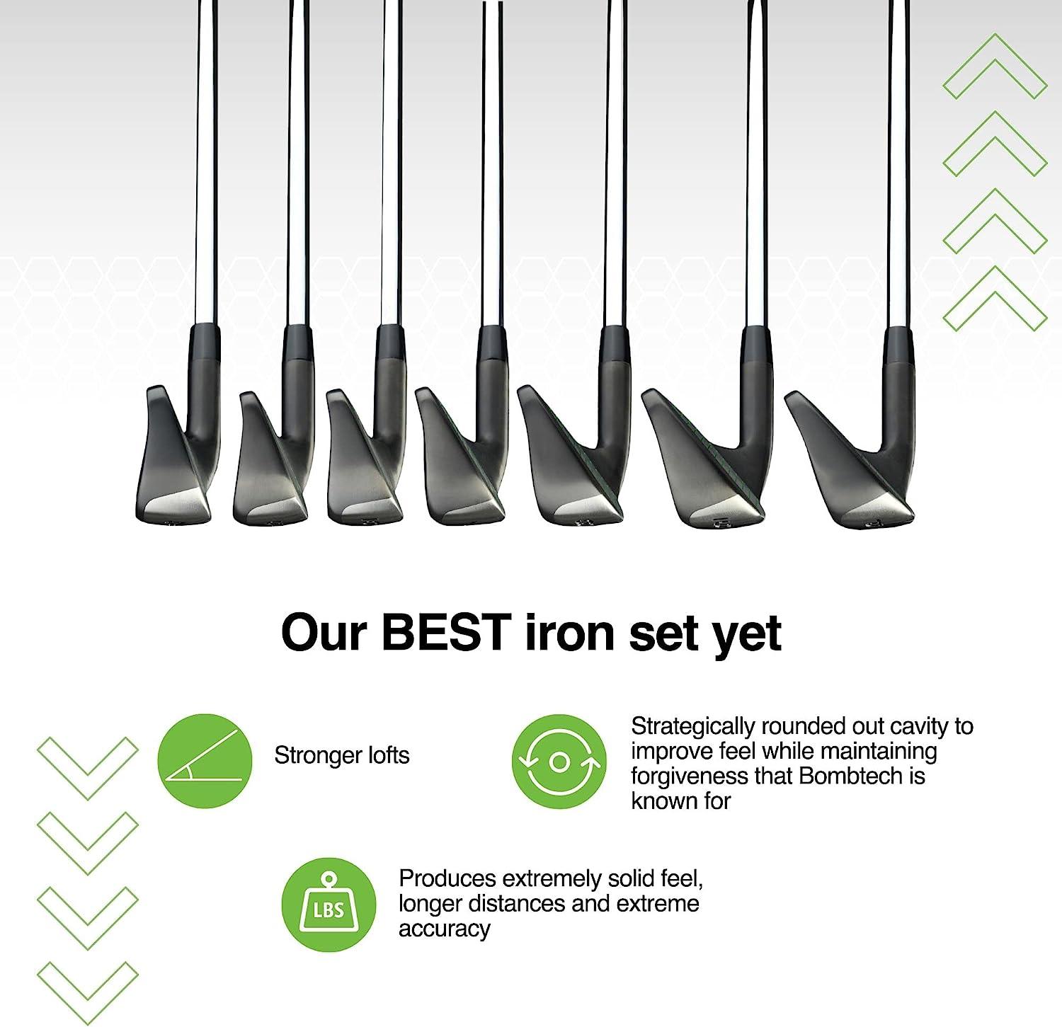 BombTech Golf Premium Iron Set Right-Handed 4-PW Easy to