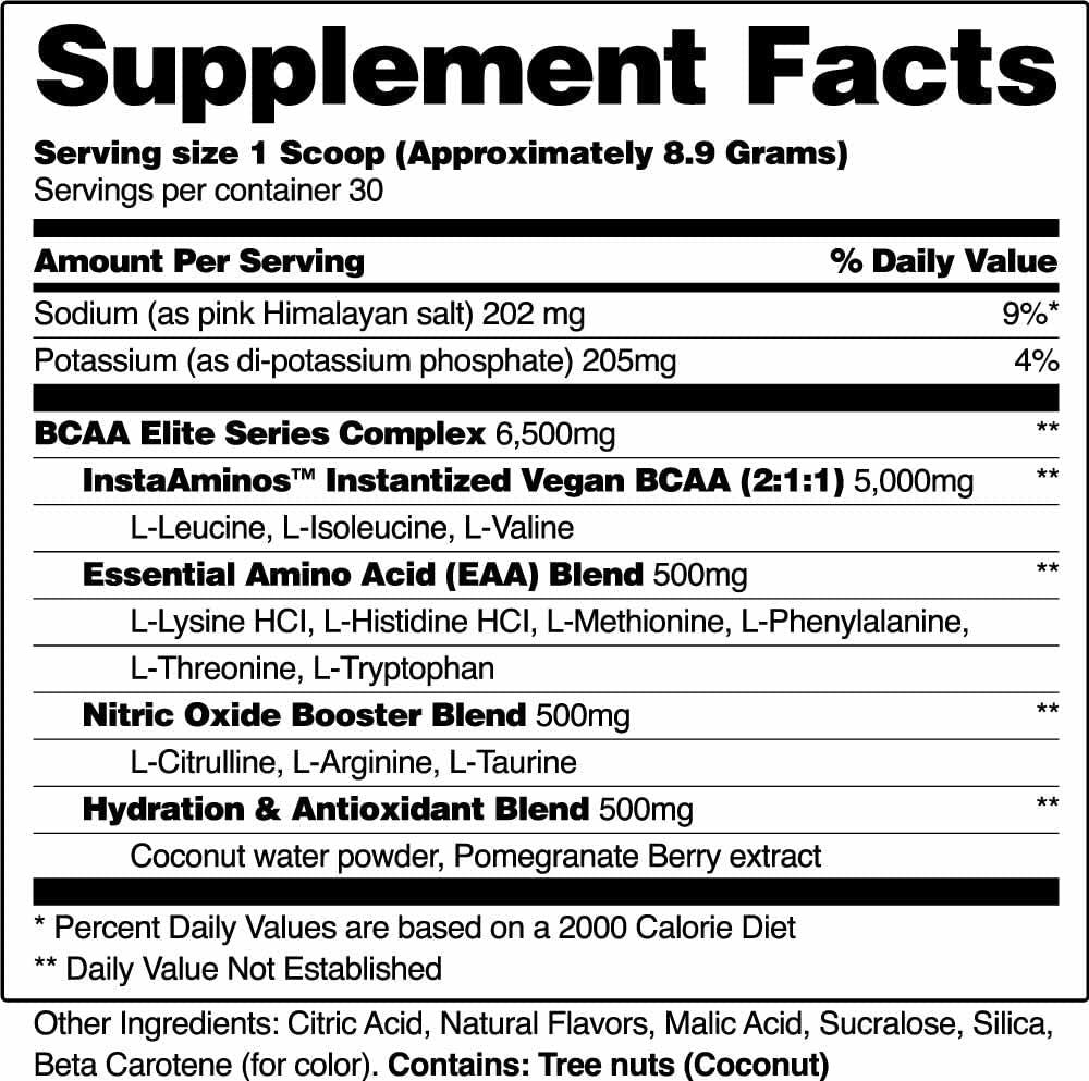 Snap BCAA Powder Essential Amino Supplement with Nitric Oxide Booster Pre Workout Powder