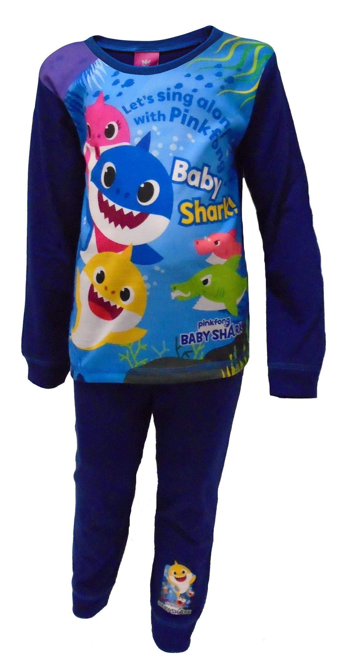 Baby Shark Sing Along Boys Pyjamas 23 Years Blue