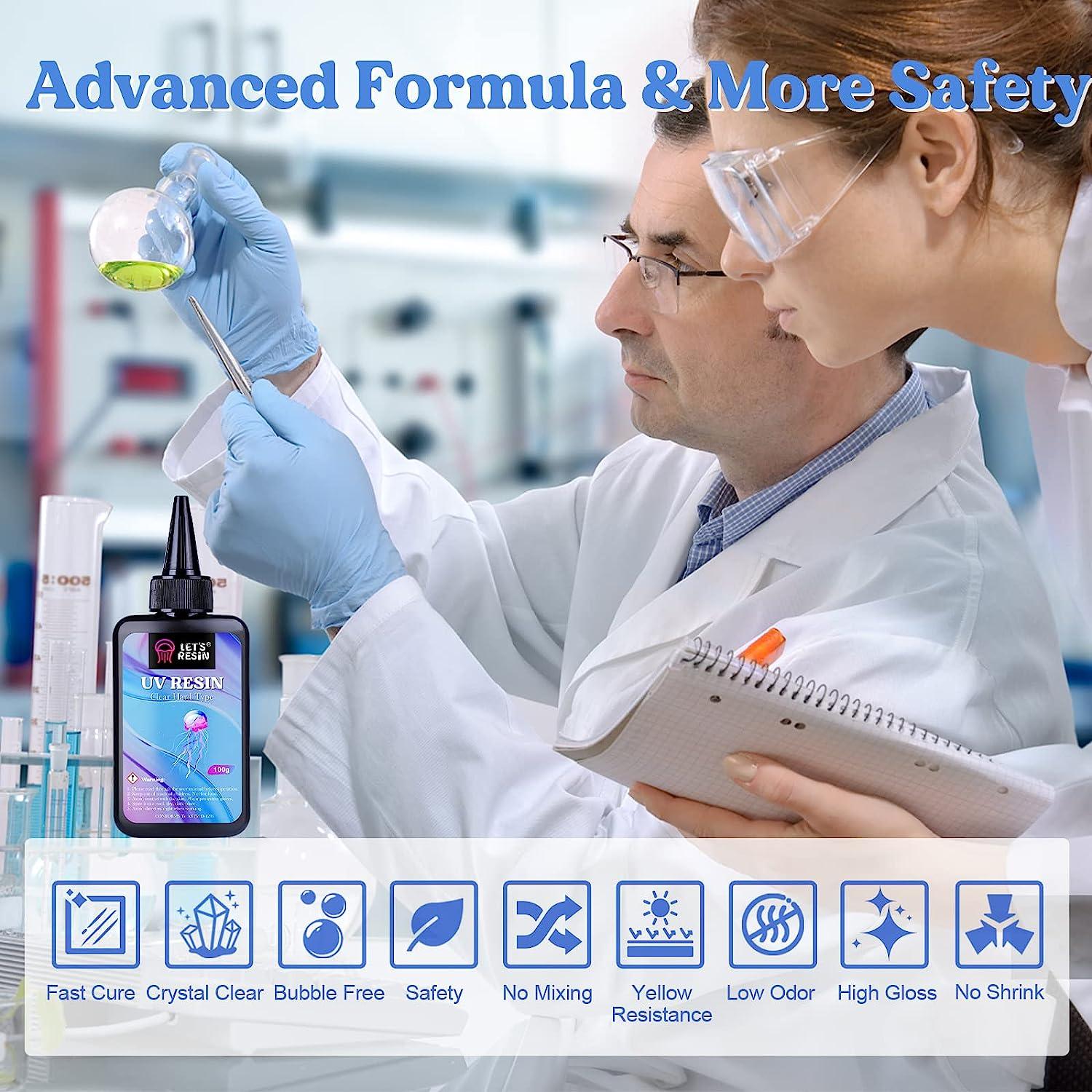 LET'S RESIN UV Resin 200g Crystal Clear Ultraviolet Epoxy Resin Quick