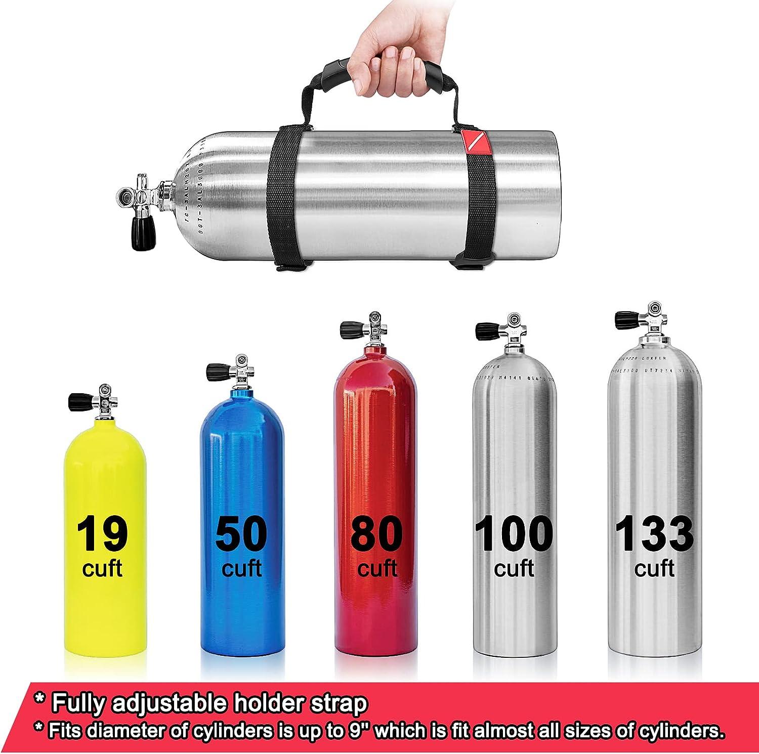 Pecihiko HeavyDuty Scuba Tank Carrier Adjustable Stainless Steel