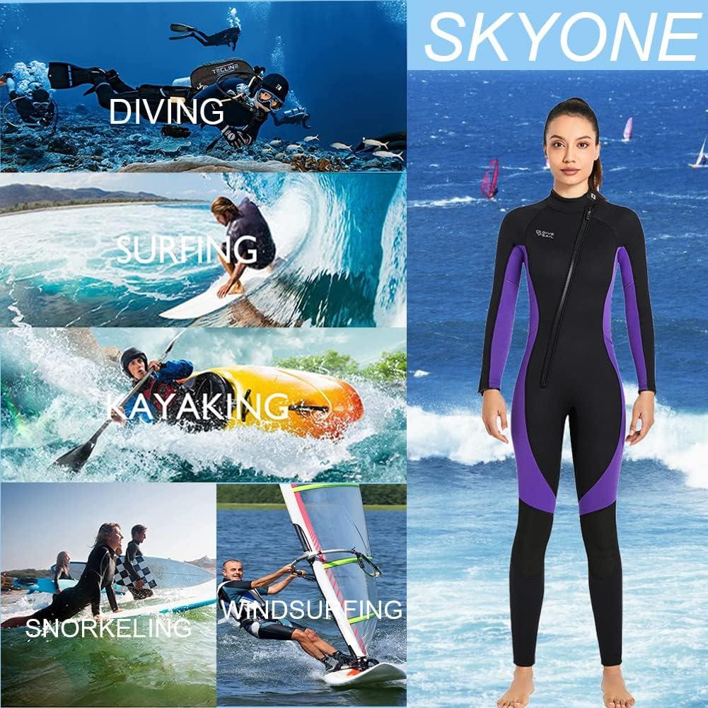 Wet Suits for Women Men Full Body 3MM Neoprene Wetsuit Diving Suit in Cold  Water, Long Sleeves Front Zip Scuba Wetsuits One Piece Thermal Swimsuit for Surfing  Snorkeling Kayaking Swimming Canoeing X-Large