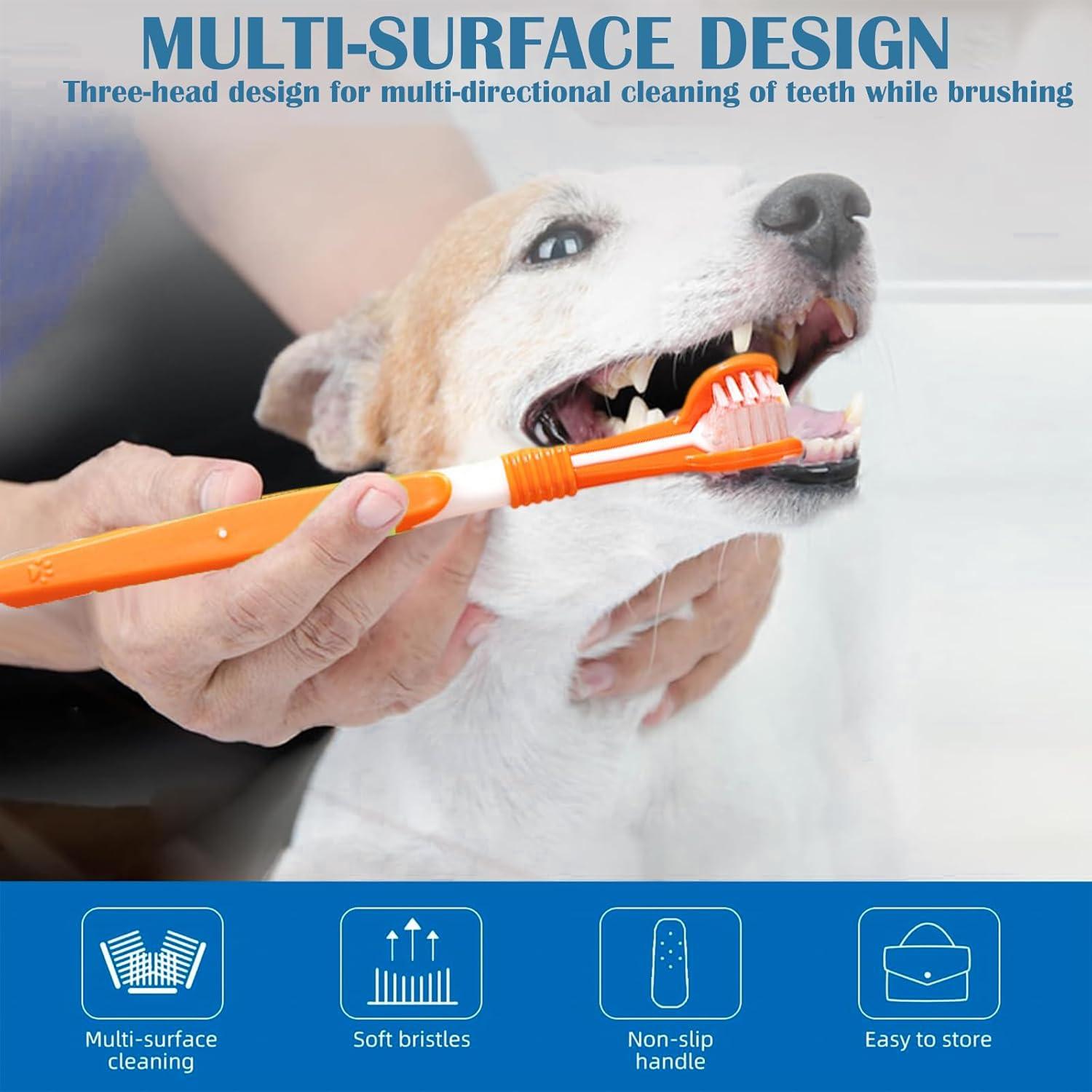 6-Piece Dog Dental Care Set Toothbrush Finger Brush with