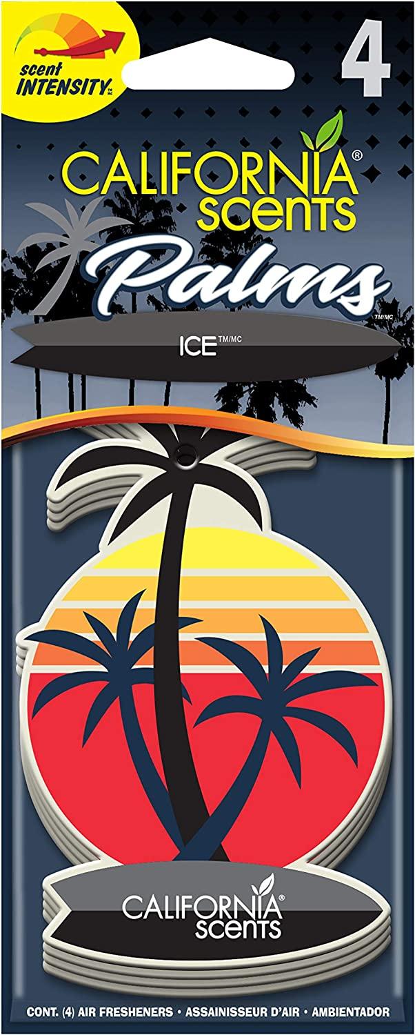 California Scents Palms Ice Air Freshener, 4 ct