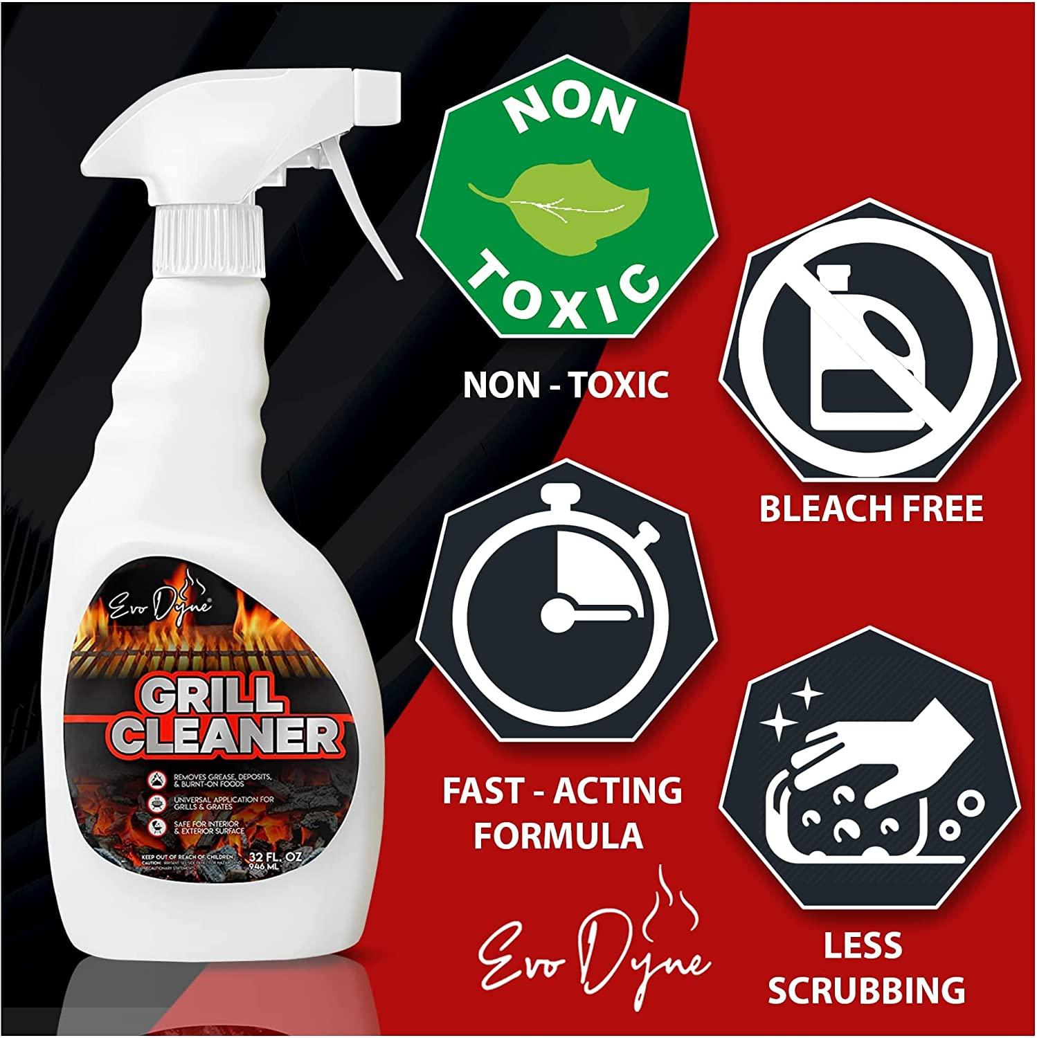 Evo Dyne Grill Cleaner Spray (32 oz), Made in USA Quickly Cleans BBQ