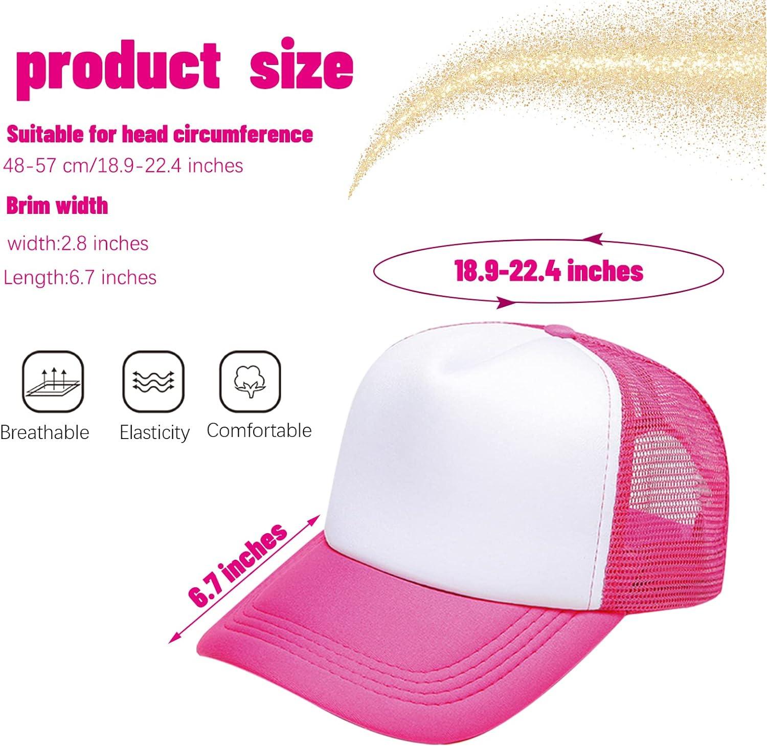 6 Pack Trucker Hat for Kids Sublimation Blank Hats Polyester Mesh Cap  Baseball Caps with Adjustable Strap for Summer