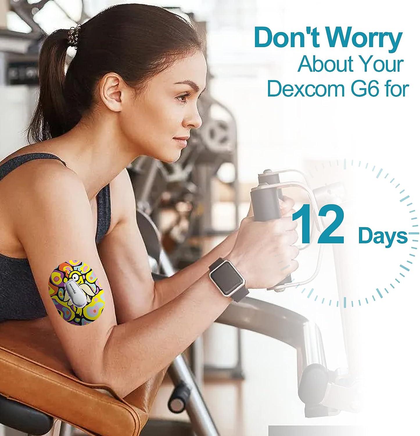 Adhesive Patches for Dexcom G6 Sensor CGM Sensor Patch with 4 Waterproof  Sweatproof Transparent Overpatches & 20 Pattern Cloth Stickers Continuous  Glucose Monitor Protection Cover for 10-14 Days A-dexcom g6 adhesive pat