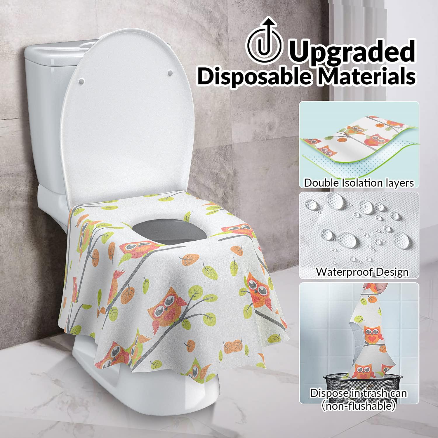Gimars 20 Pack XL Disposable Travel Potty Seat Covers Portable Potty
