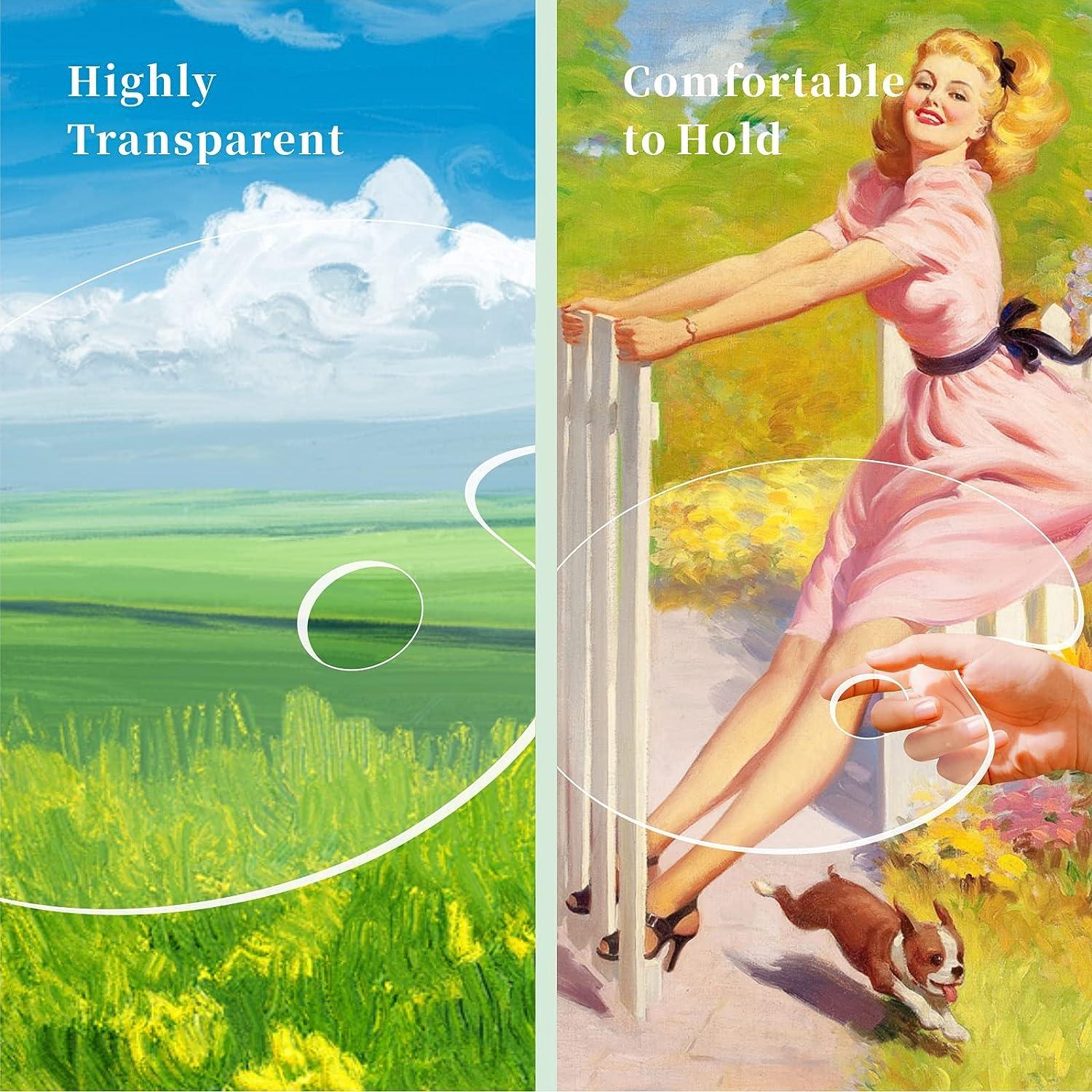 Large Oval Acrylic Paint Palette 15 x 11 Inches Easy to Clean Non