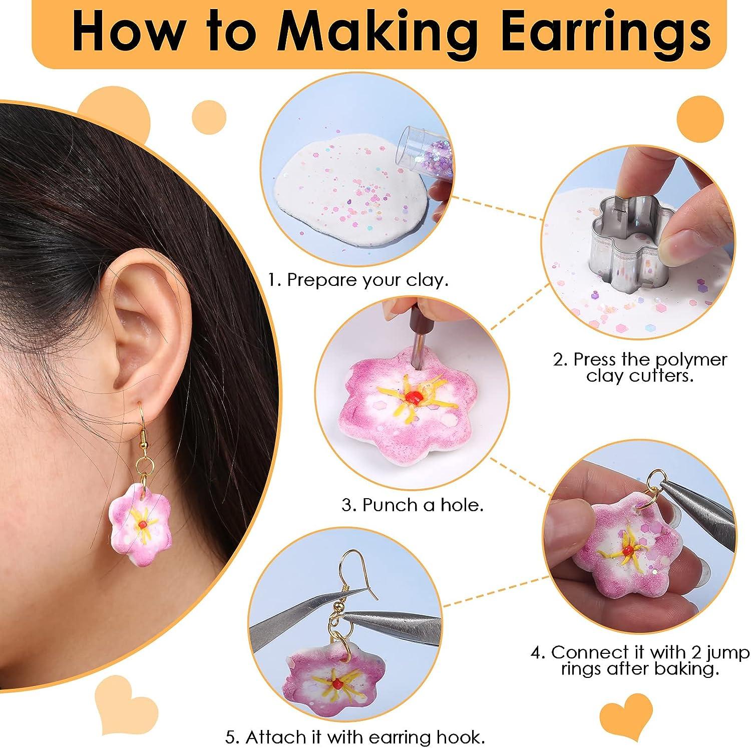 142pcs Diy Polymer Clay Earrings Cutters Set Earrings Accessories