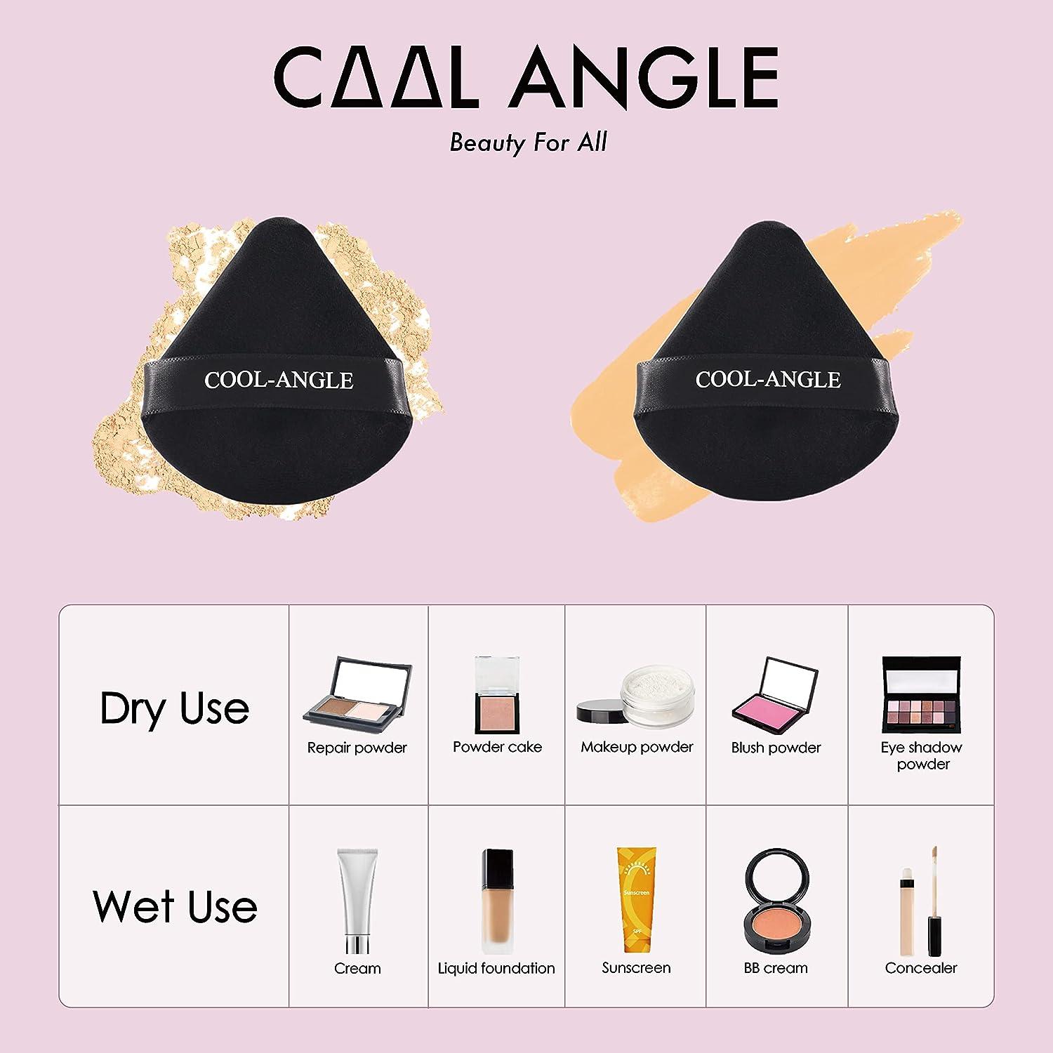 COOLANGLE 2Pcs Triangle Makeup Powder Puffs For Face Powder Flawless