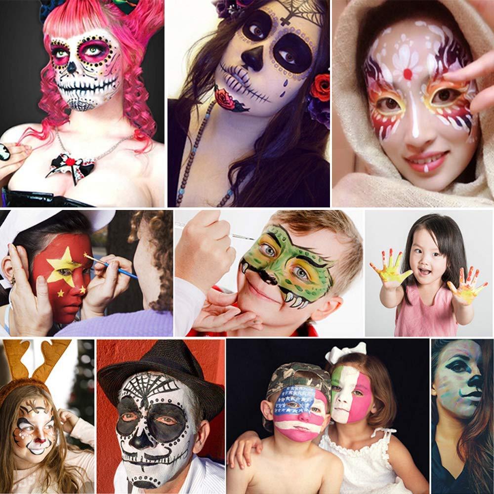 20 Colors Body Face Paint Cosplay Makeup Palette Kit, Professional Face