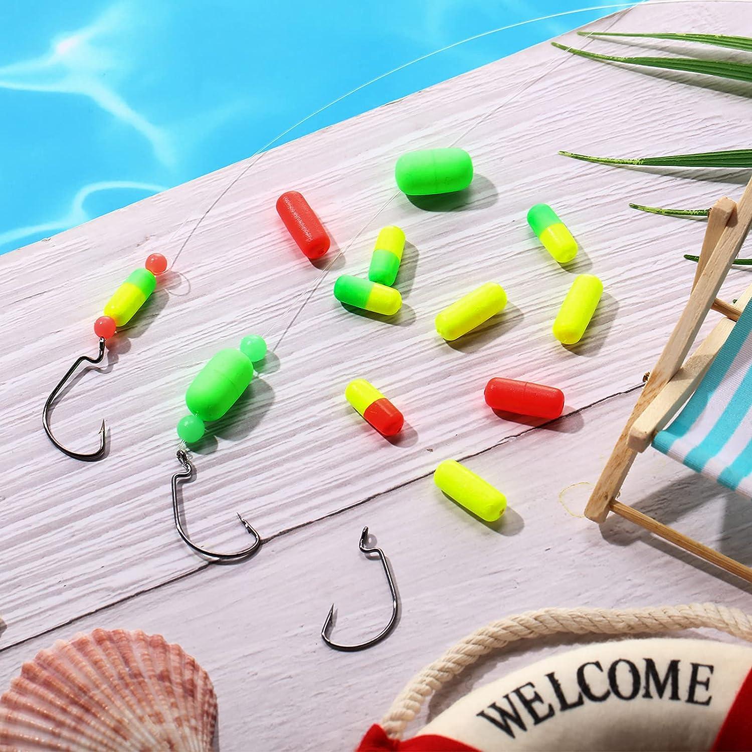 Skylety 100 Pieces Foam Floats Pompano Fishing Rigs Snell Floats