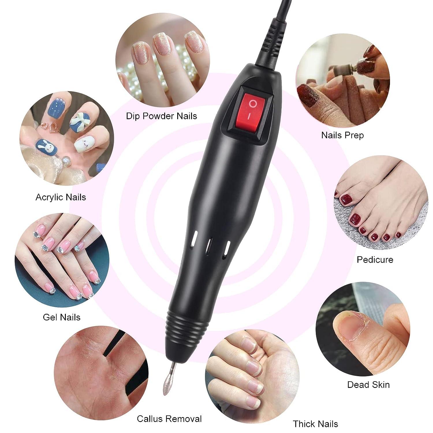 Mini Electric Nail File Nail Art Drill Kit Nail Polisher Portable Manicure  Speed Rotary Detail Carver (Multicolor) : Amazon.in: Beauty