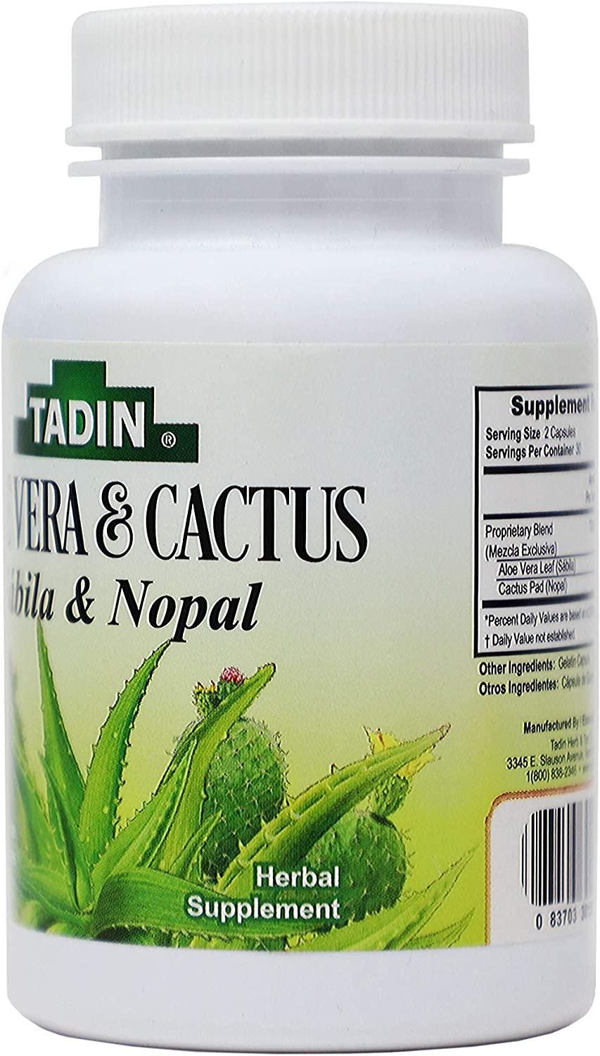 TADIN Aloe Vera & Cactus Capsules Constipation Relief & Toxin