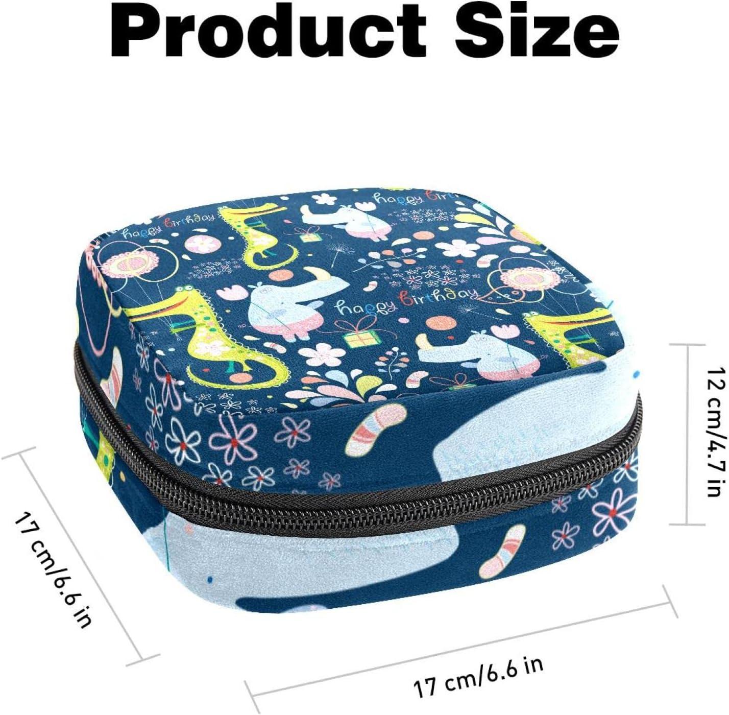 Birthday Animal Blue Period Pouch Portable Tampon Storage Bag for Sanitary  Napkins Tampon Holder for Purse Feminine Product Organizer First Period  Gifts for Teen Girls School Multicoloured 20