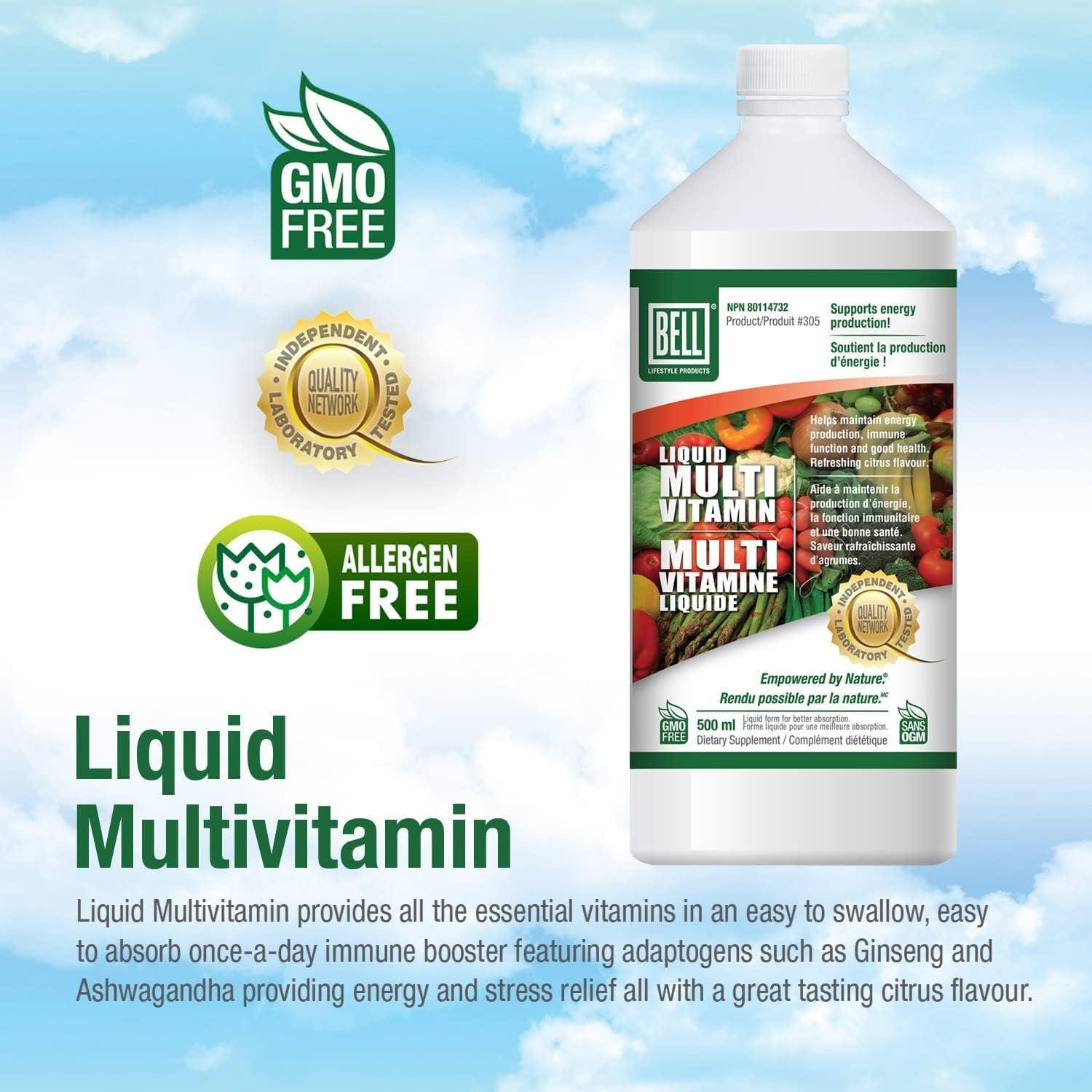 Premium Bell Liquid Multivitamins for Women and Men Easy Absorption