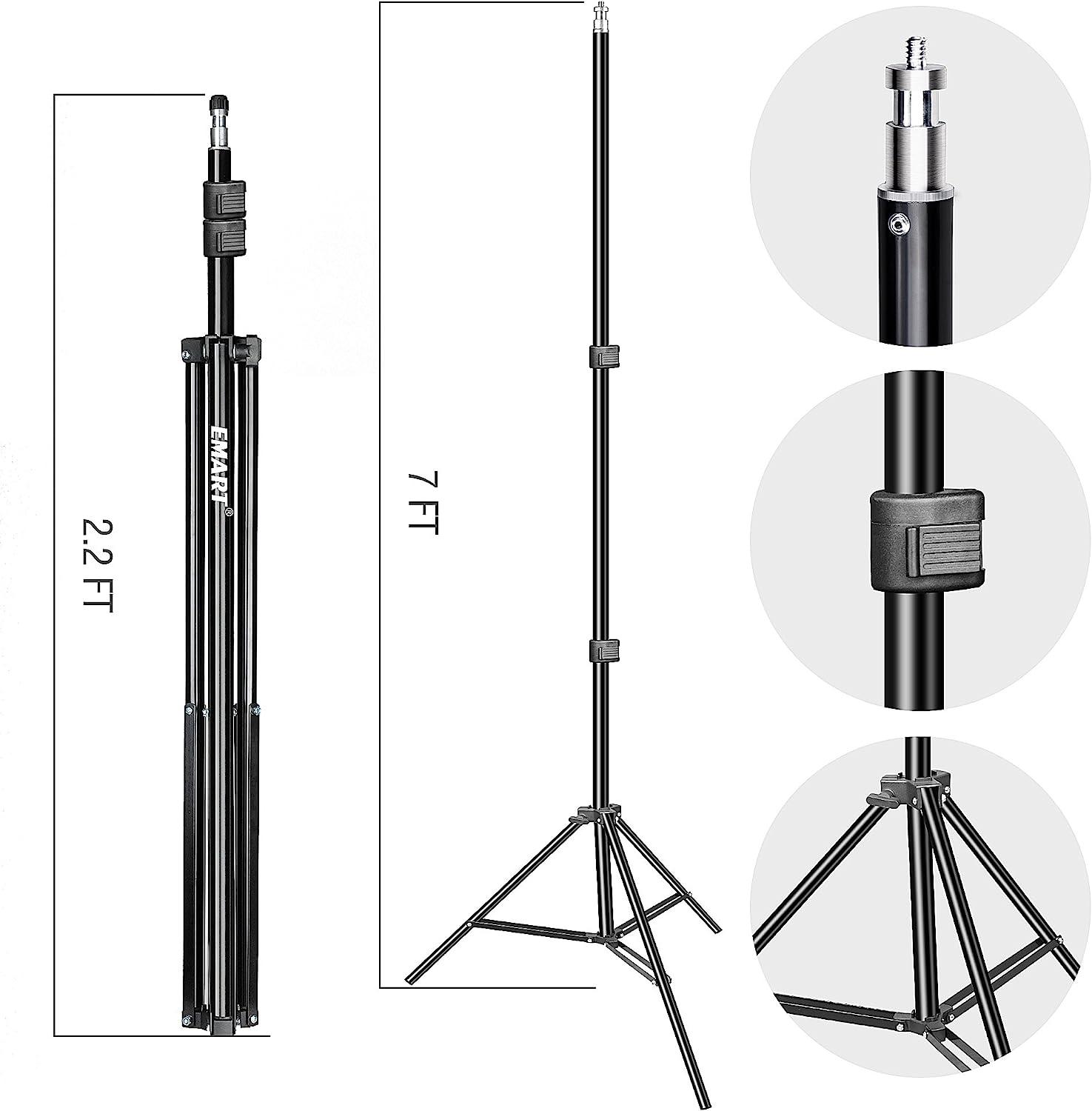 Emart Photo Studio Double Off Camera Speedlight Flash Umbrella Kit, Shoemount EType Brackets