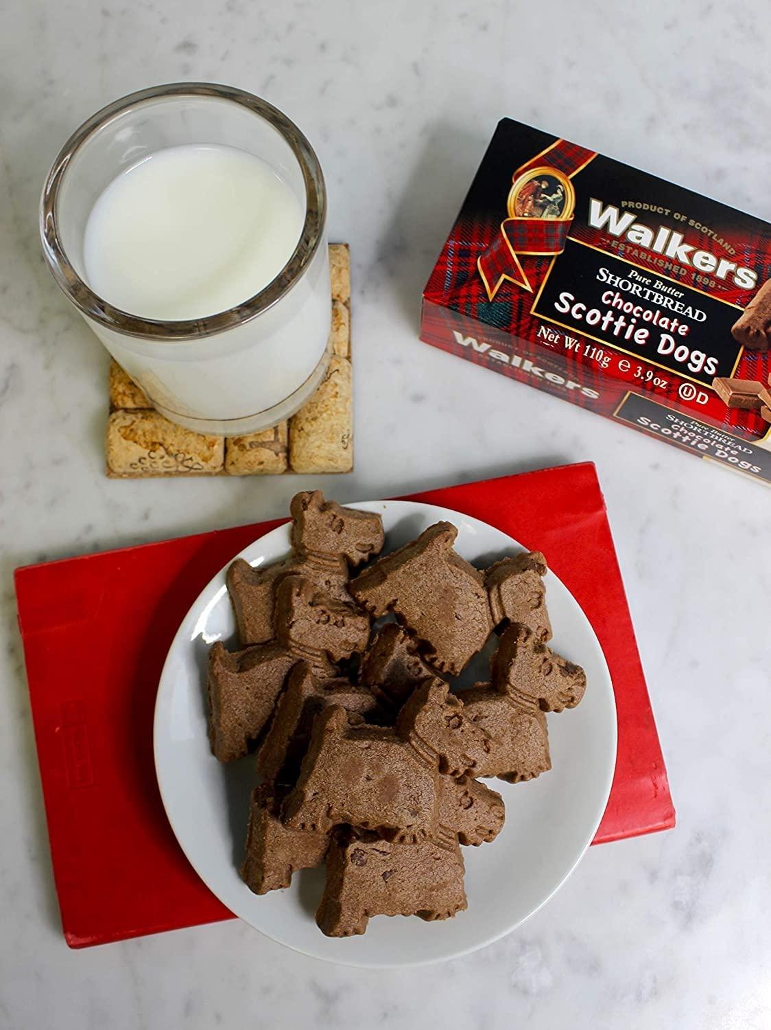 Walkers Shortbread Chocolate Scottie Dog Cookies 3.9oz Pack of 1