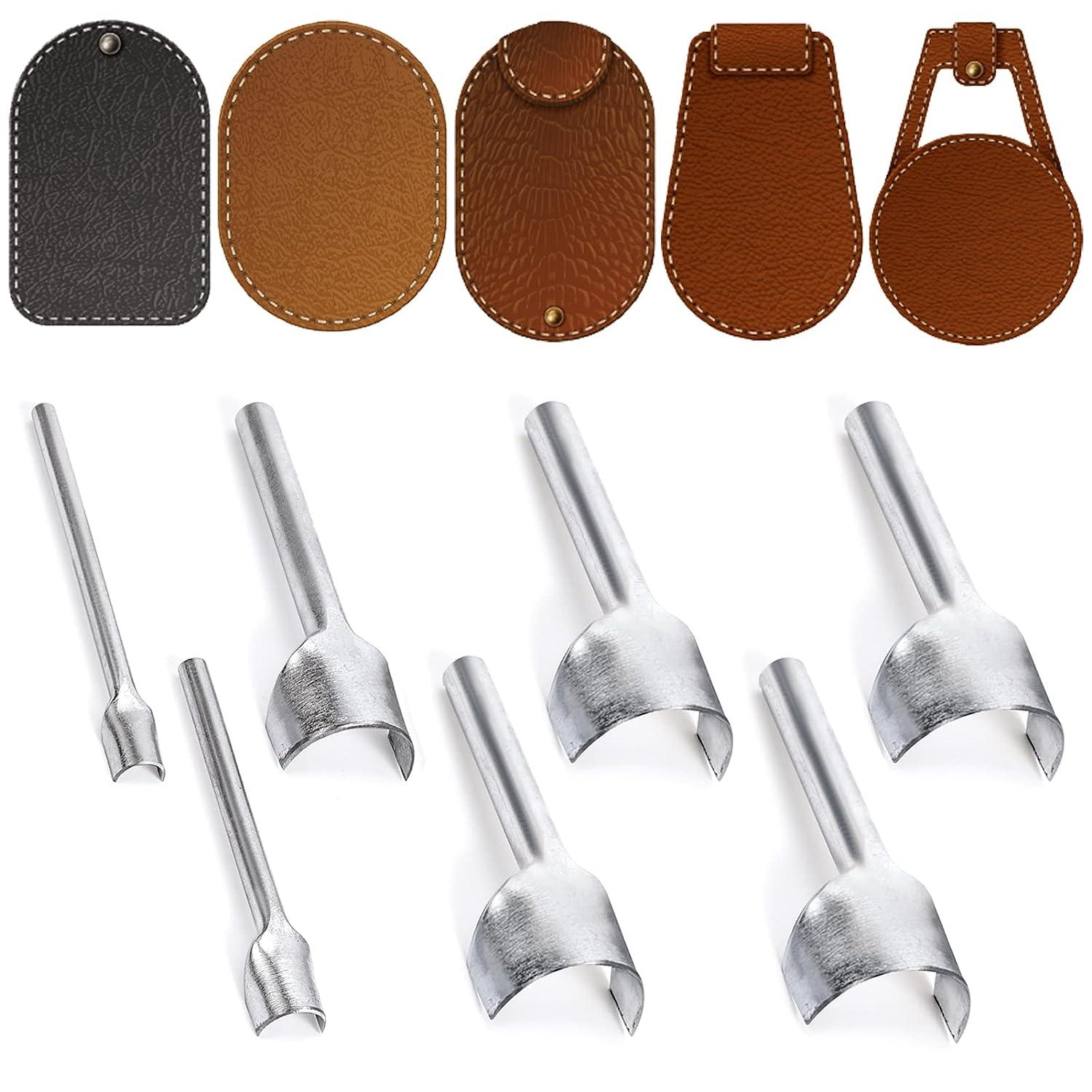 thumbnail image 2 of Titanium Plated Rust-proof Leather Round-corner Punch Semi-circle Shallow Circle Punch DIY Leather Belt Watch Band Cutting Tool 2 of 13