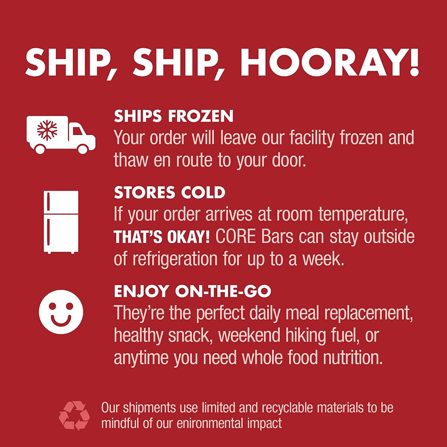 CORE Organic PlantBased Protein Bars 5 Pack Low Sugar, High Fiber, Probiotics Variety