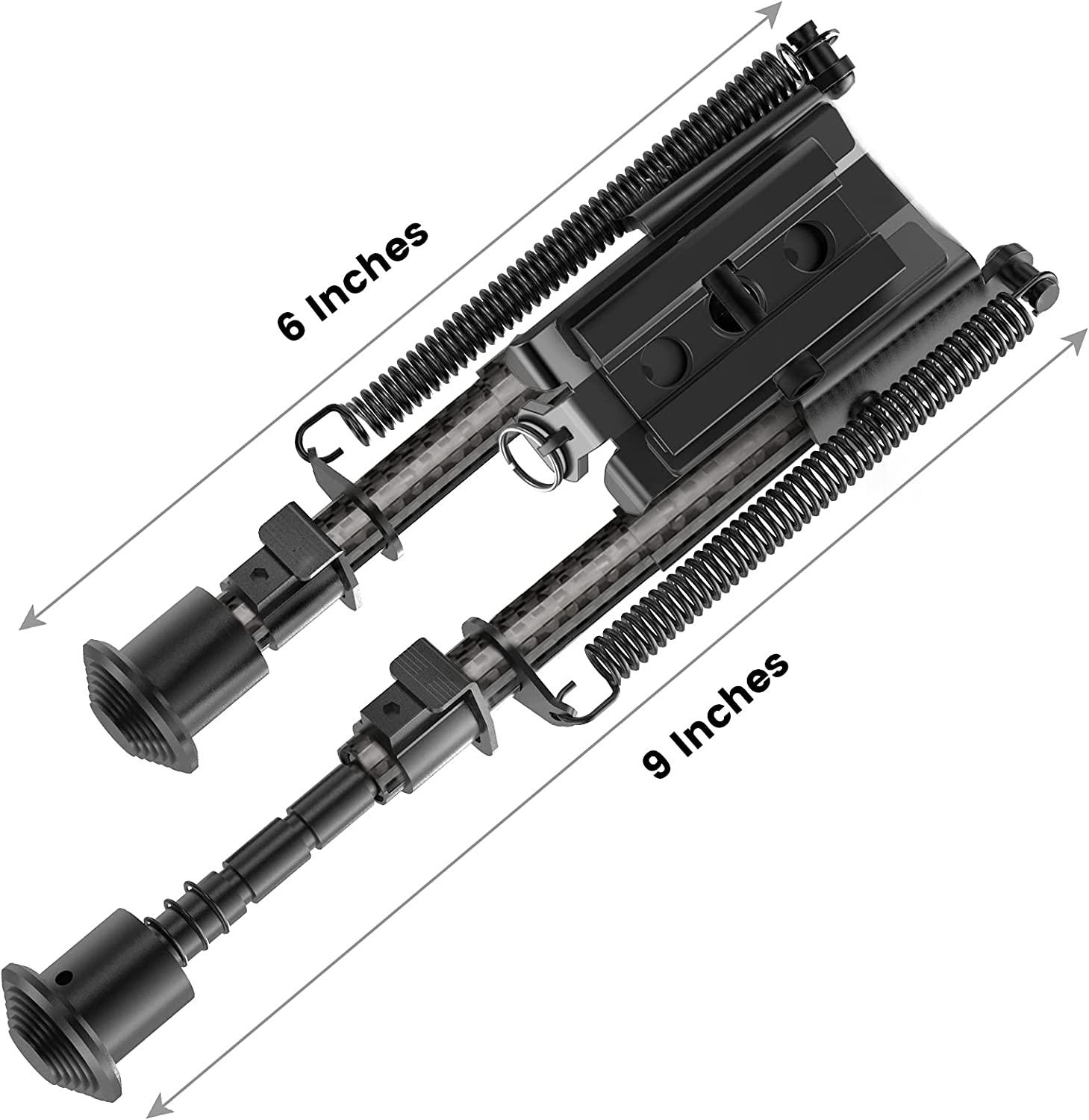 CVLIFE Rifle Bipod, Carbon Fiber Bipod for Rifle with Picatinny Adapter