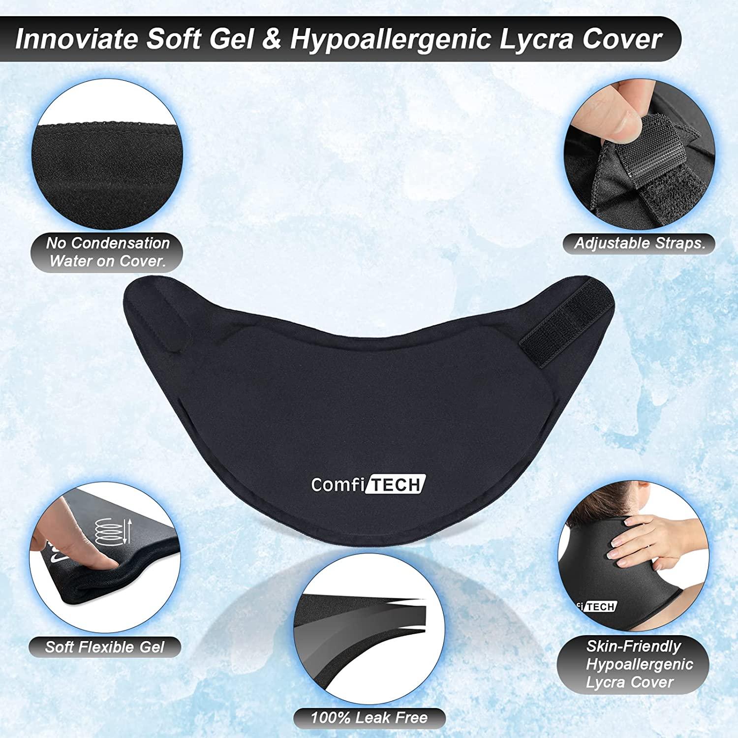 ComfiTECH Neck Ice Pack Wrap Gel Reusable Ice Packs for Neck Pain