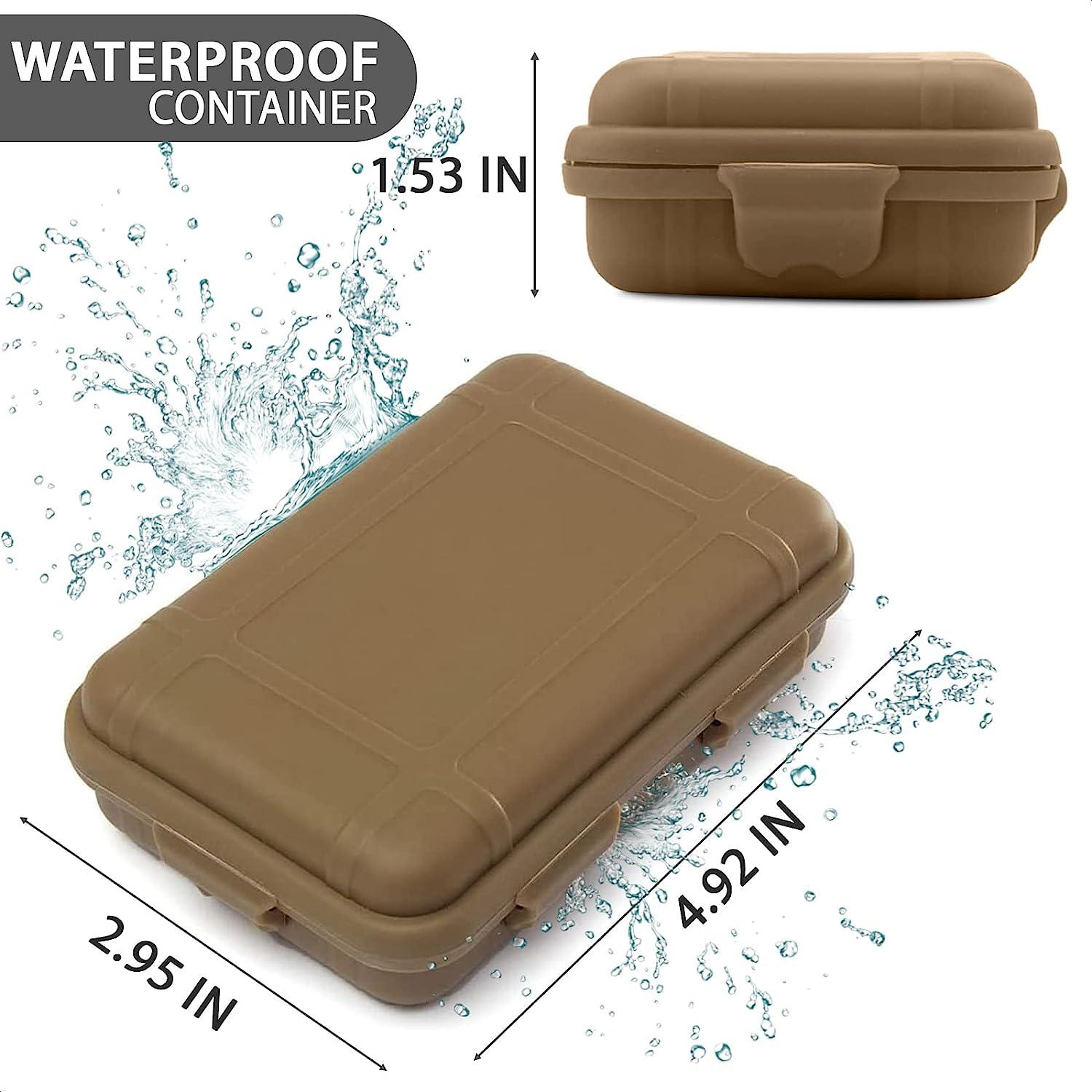 Waterproof Container Box Storage Shockproof Travel Outdoor Brown