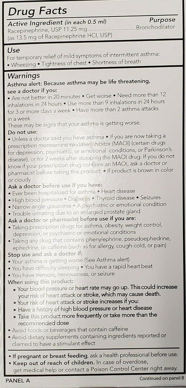 Asthmanefrin Asthma Medication Refill 30 Count (Pack of 3)