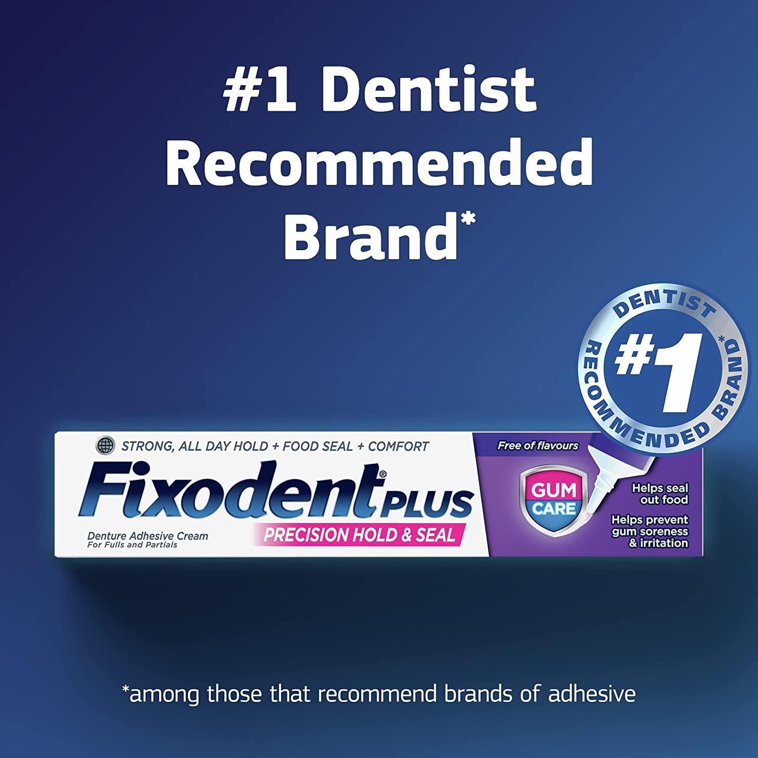 Fixodent Plus Denture Adhesive Cream 2 oz (Pack of 4)