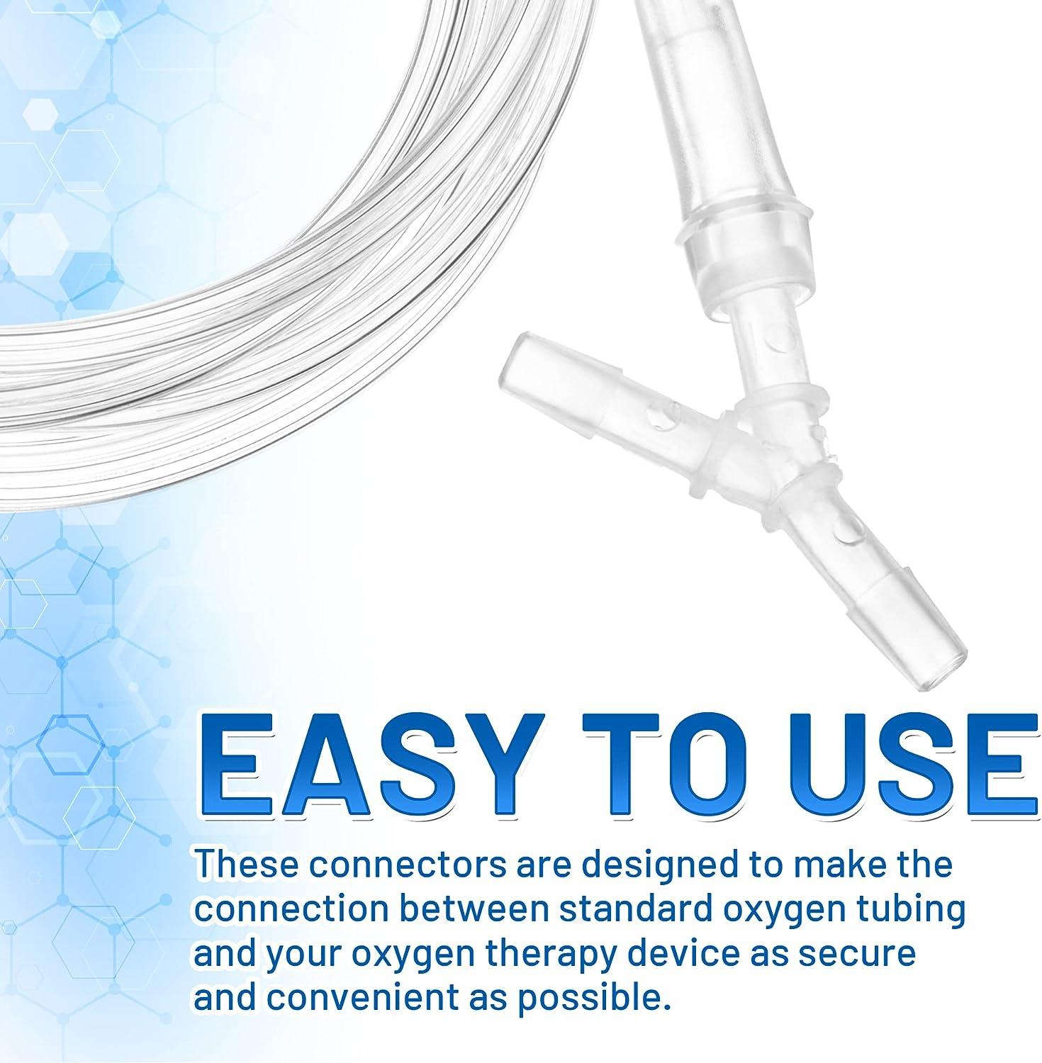 Oxygen Tubing Connectors Y Splitter 10Pack for Home & Medical Use