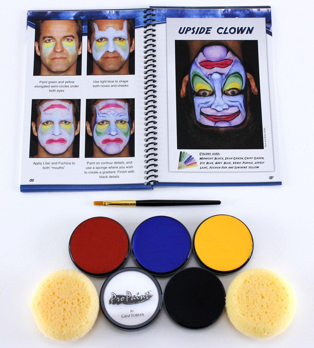 Graftobian ProPaint Face & Body Paint Set 5 Primary Colors with Face