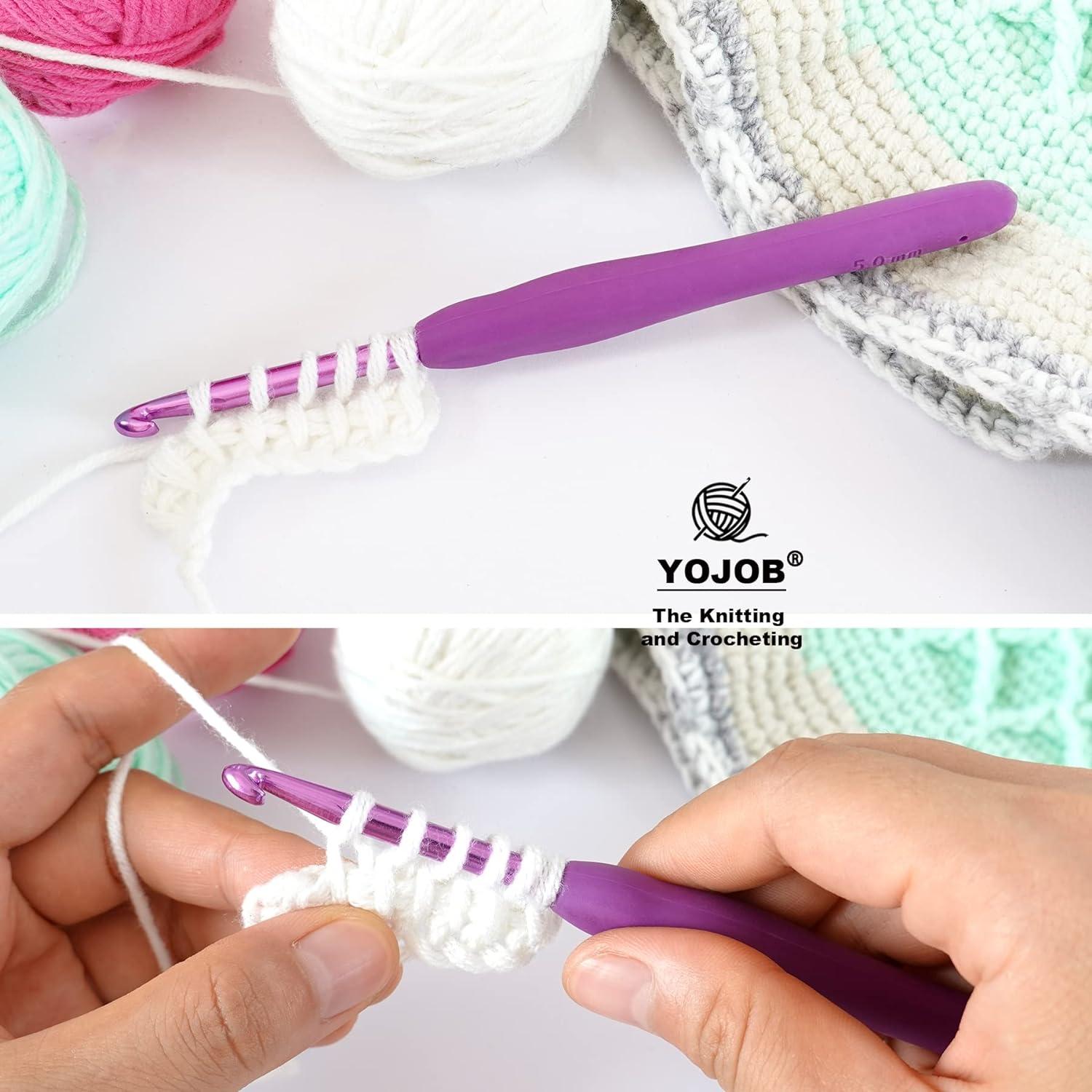  YOJOB 2Pack Size G / 4mm, 7/4.5mm Crochet Hooks, Super Smooth &  Ergonomic for Beginner and Advanced (4.0mm, 4.5mm)