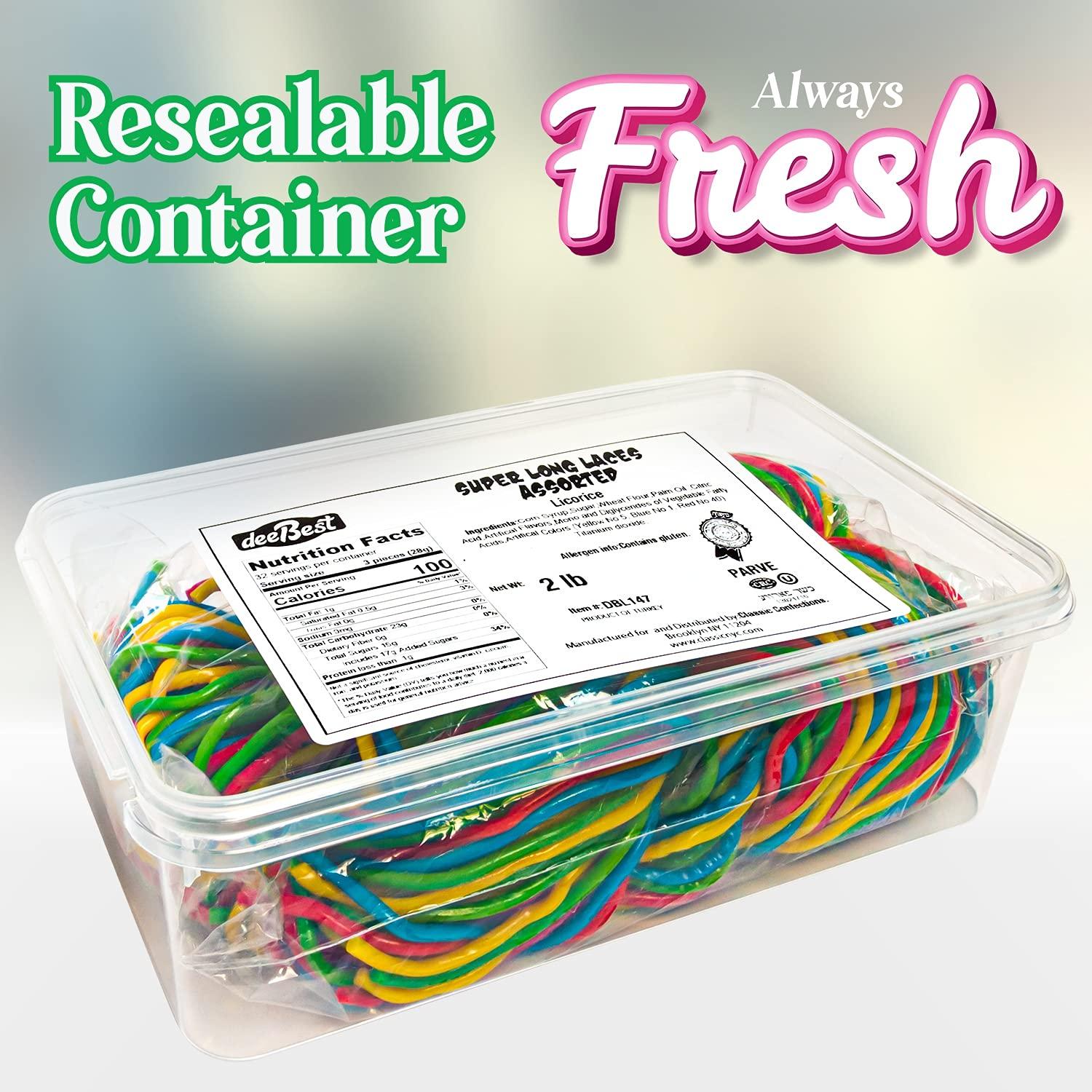 Dee Best Strawberry Flavored Red String Licorice Candy Mouthwatering