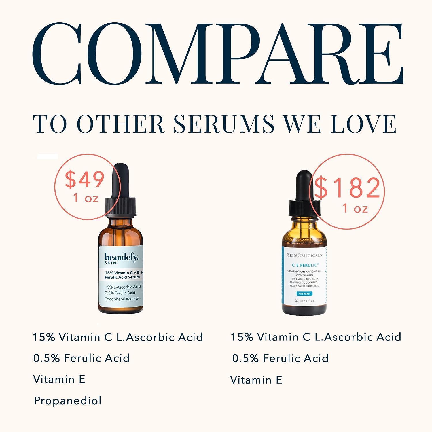 Brandefy 15 Vitamin C Serum with Ferulic Acid & Vitamin E Dark Spot