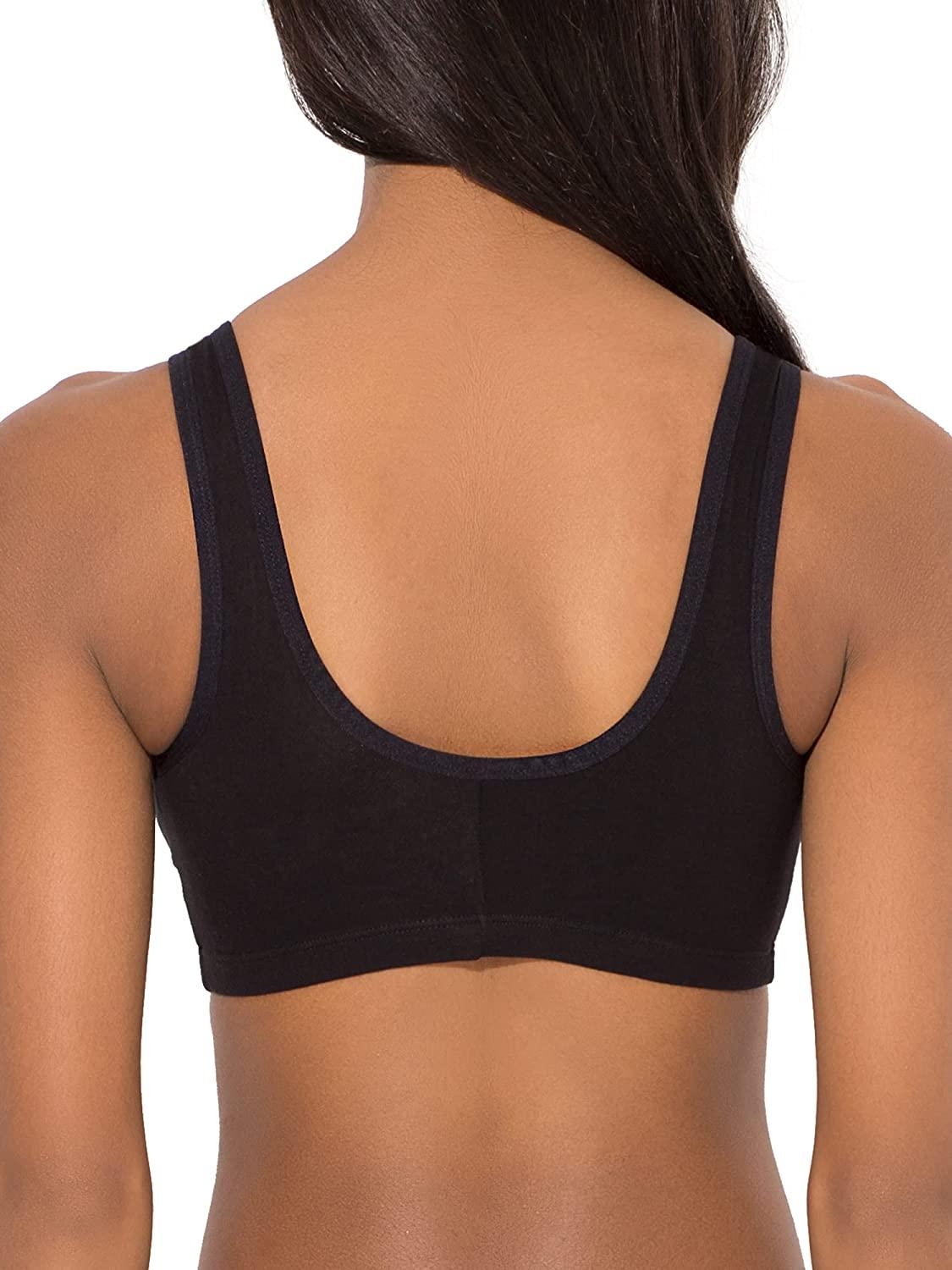 Fruit of the Loom Women's Comfort Front Close Sport Bra With Mesh