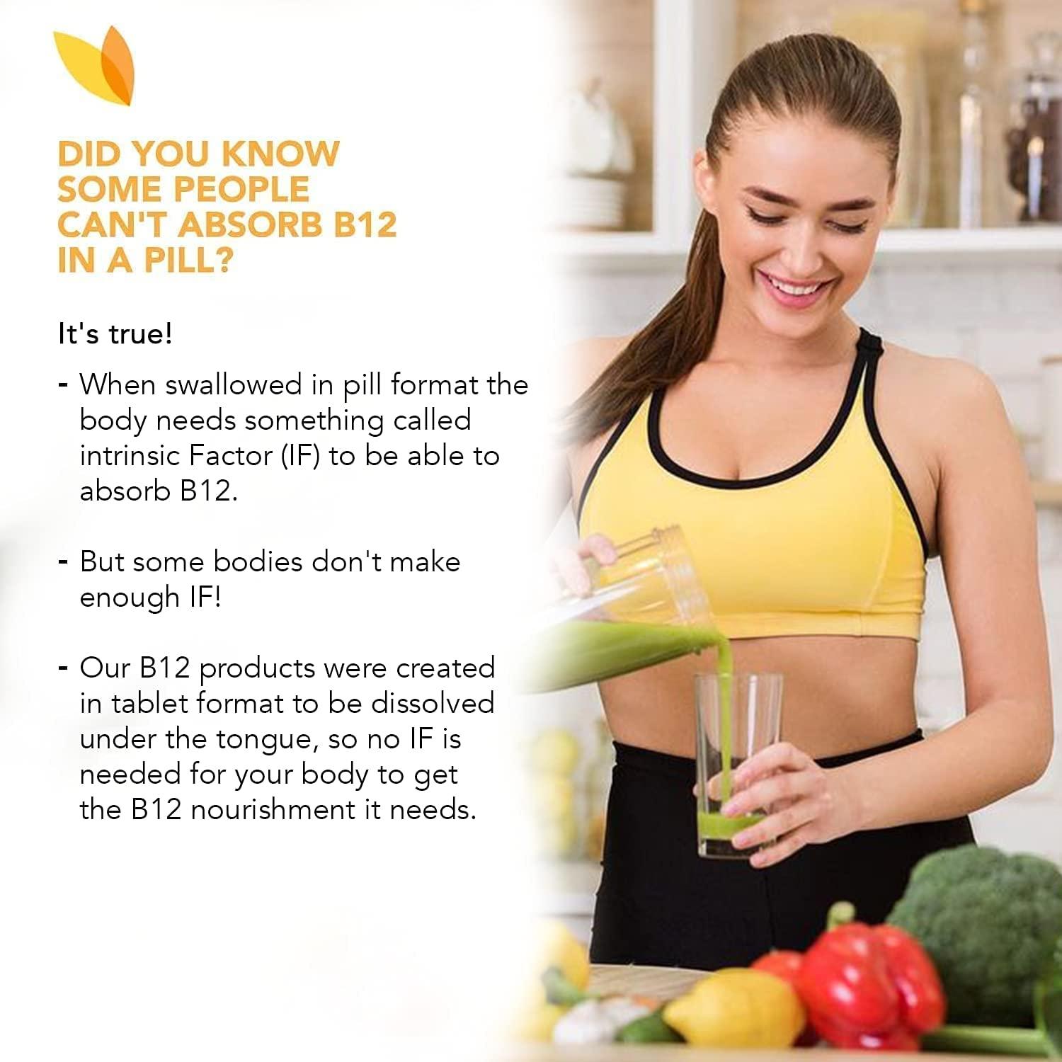 Frunutta Vitamin B12 Cyanocobalamin Under The Tongue Instant Dissolve