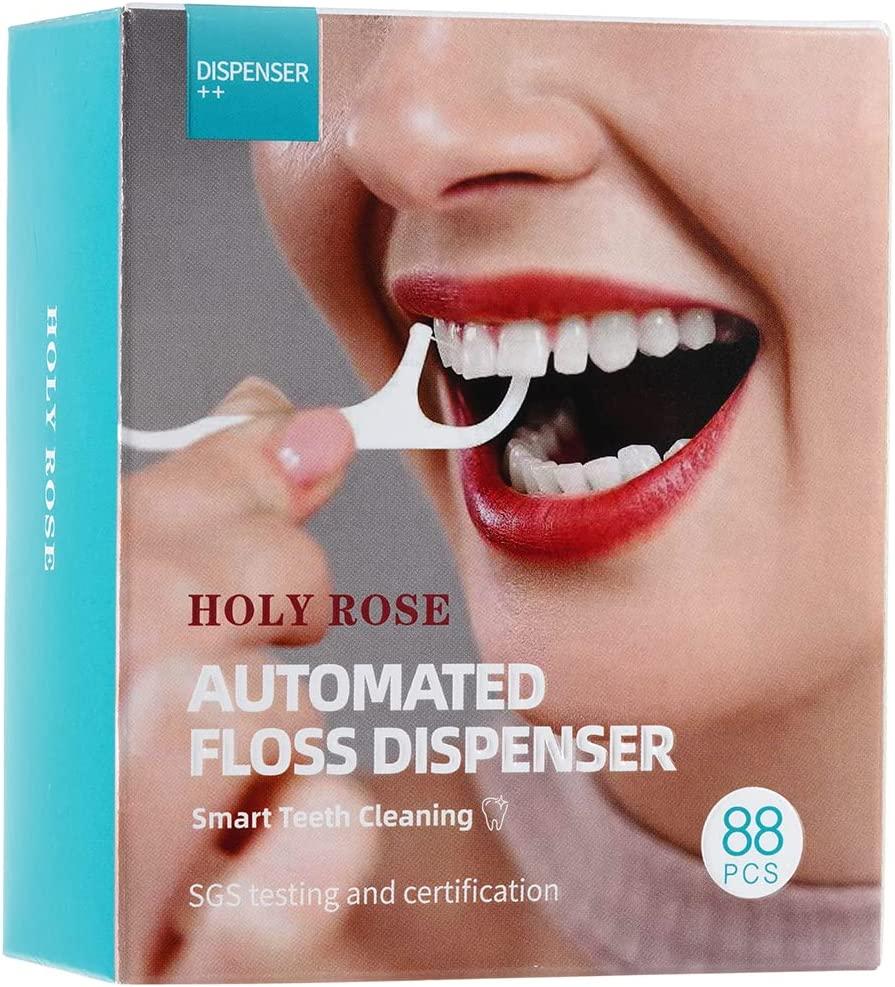 Dental Floss Picks White Pop Up Flossers Dispenser 2 Boxs,Contains 176