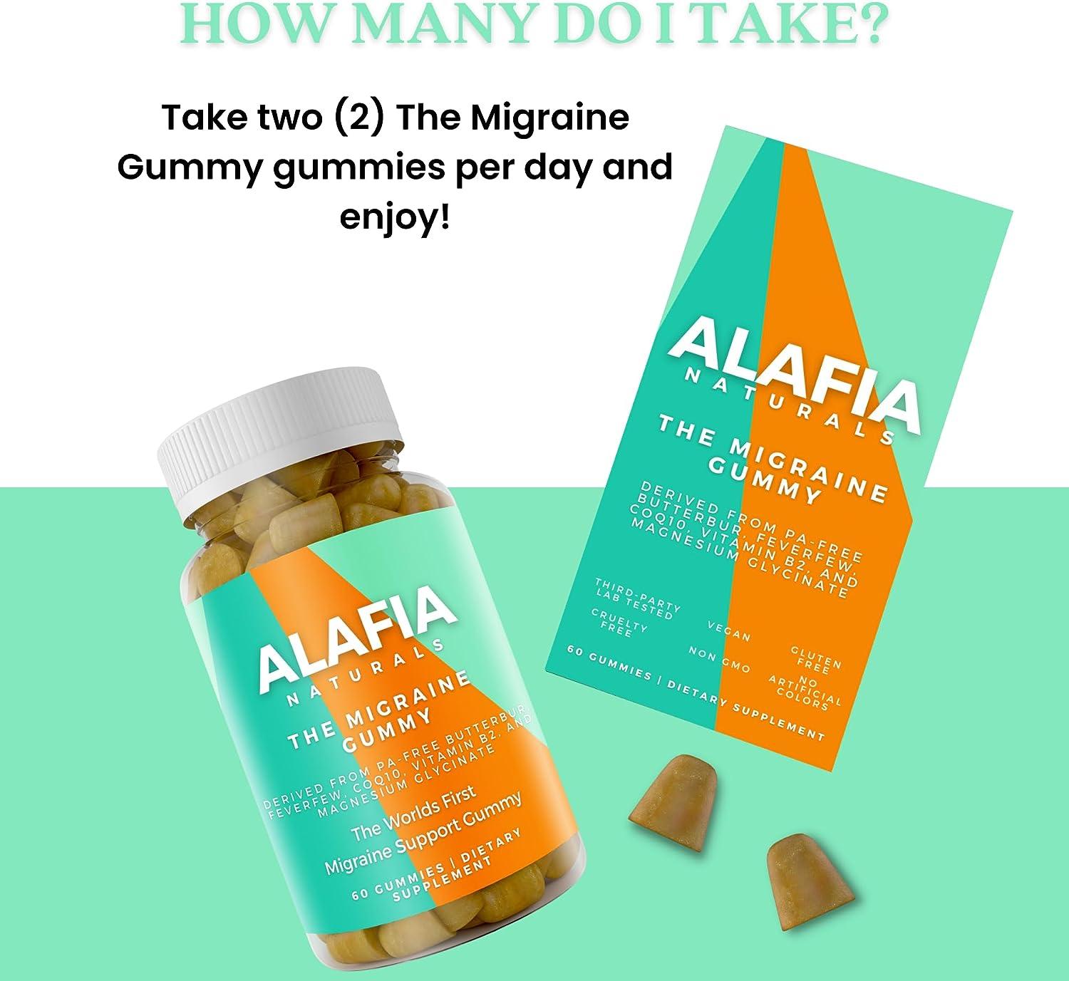 Alafia Naturals Migraine Gummy 60ct Migraine & Headache Prevention