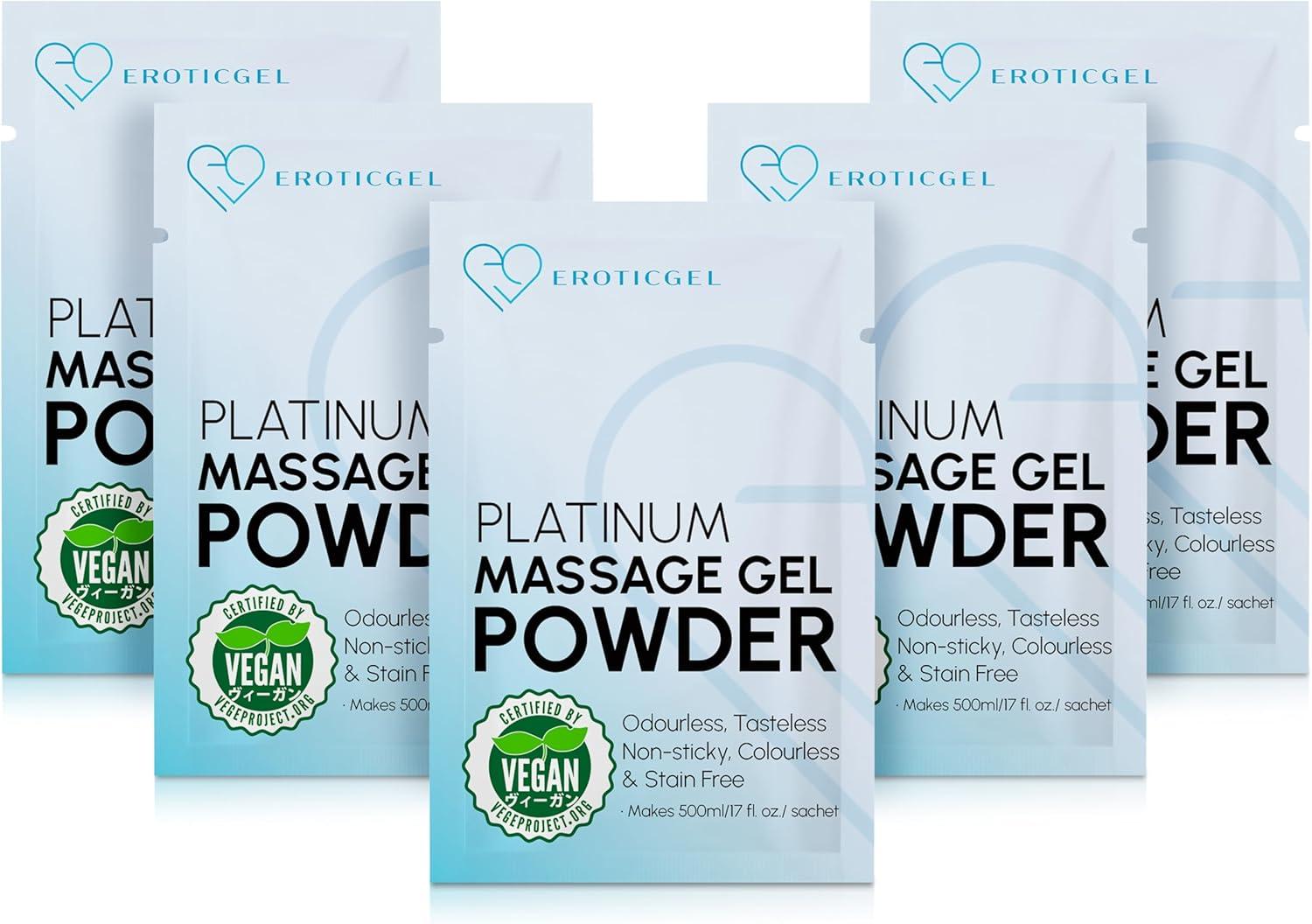 Premium Nuru Massage Gel Powder - 5g Travel Sachet Makes 500ml