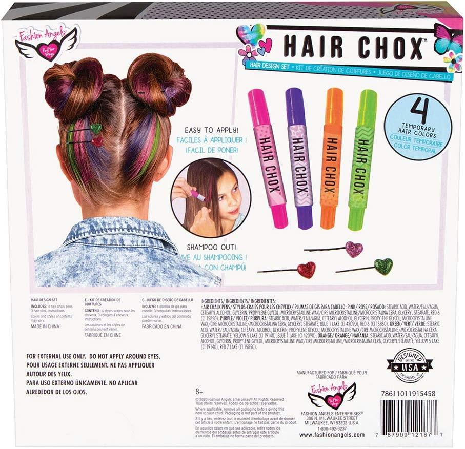 Fashion Angels Hair Chox Set (12167), Hair Chalk Gift Set, Temporary