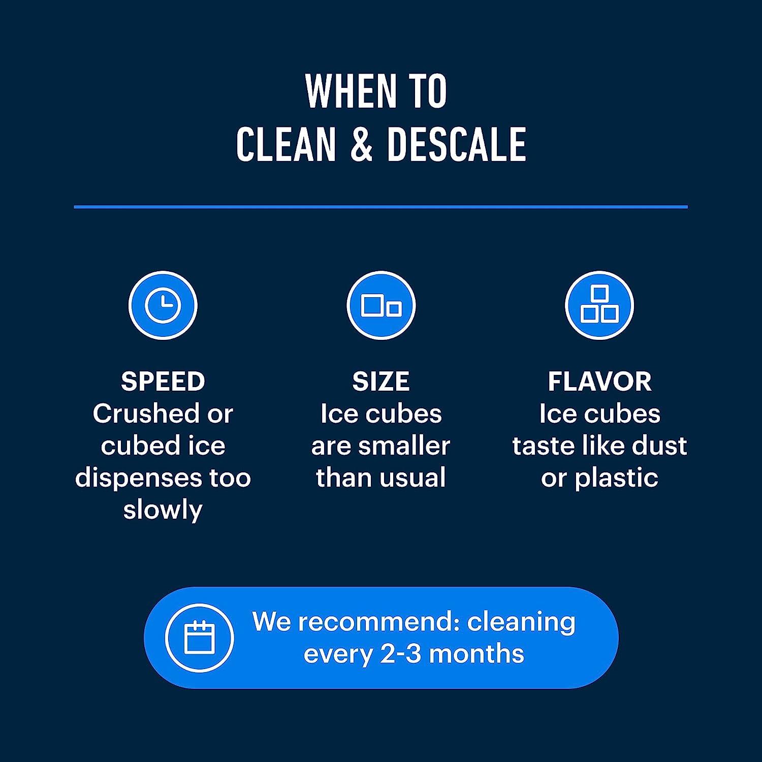 2-Pack Ice Machine Cleaner and Descaler 16 fl oz Nickel Safe Descaler  Ice  Maker Cleaner Compatible with All Major Brands (Scotsman, KitchenAid,  Affresh, Opal, Manitowoc) - Made in USA Clear