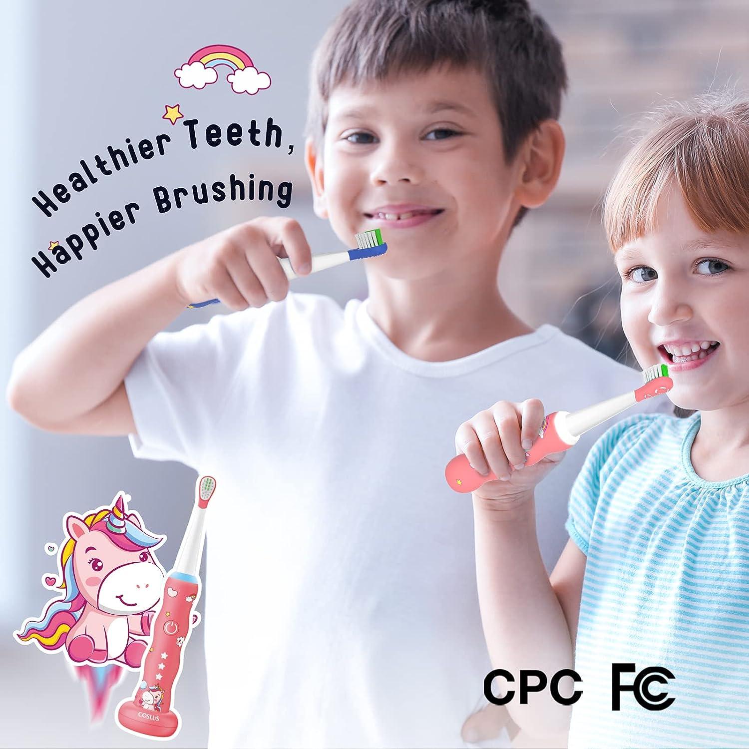 COSLUS Only Kids Sonic Rechargeable Electric Toothbrush Light Pink