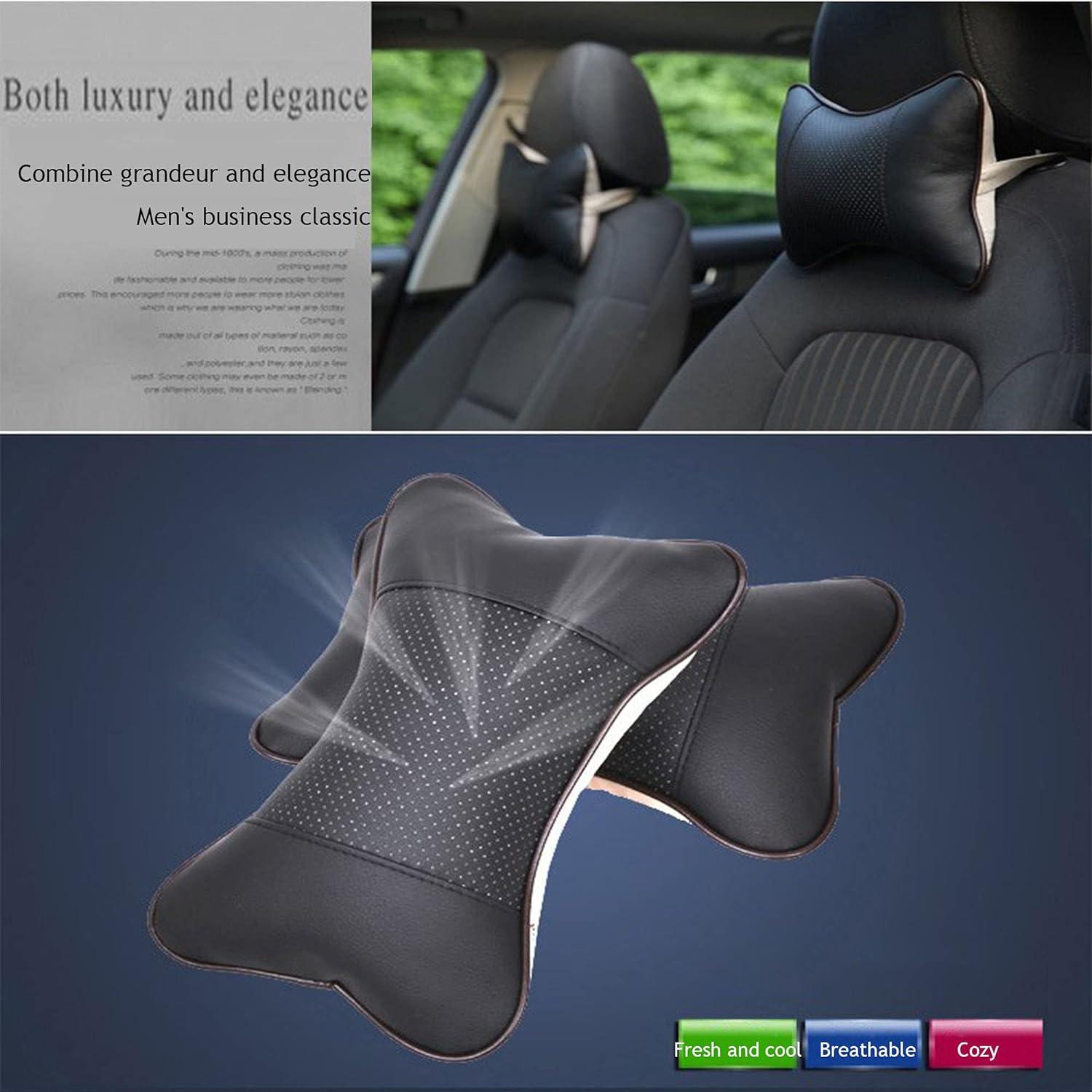 2pcs Memory Foam Car Headrest Pillows Soft Neck Support Cushions