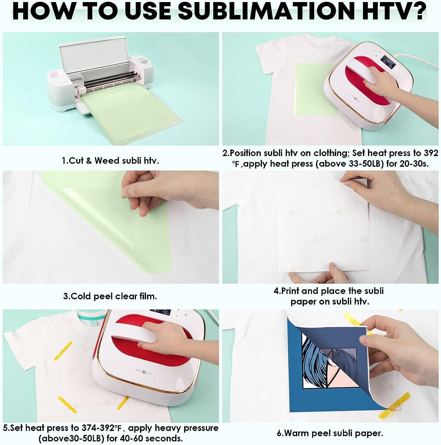 How to Sublimation 100% Cotton with Clear HTV (Heat Transfer Vinyl) 